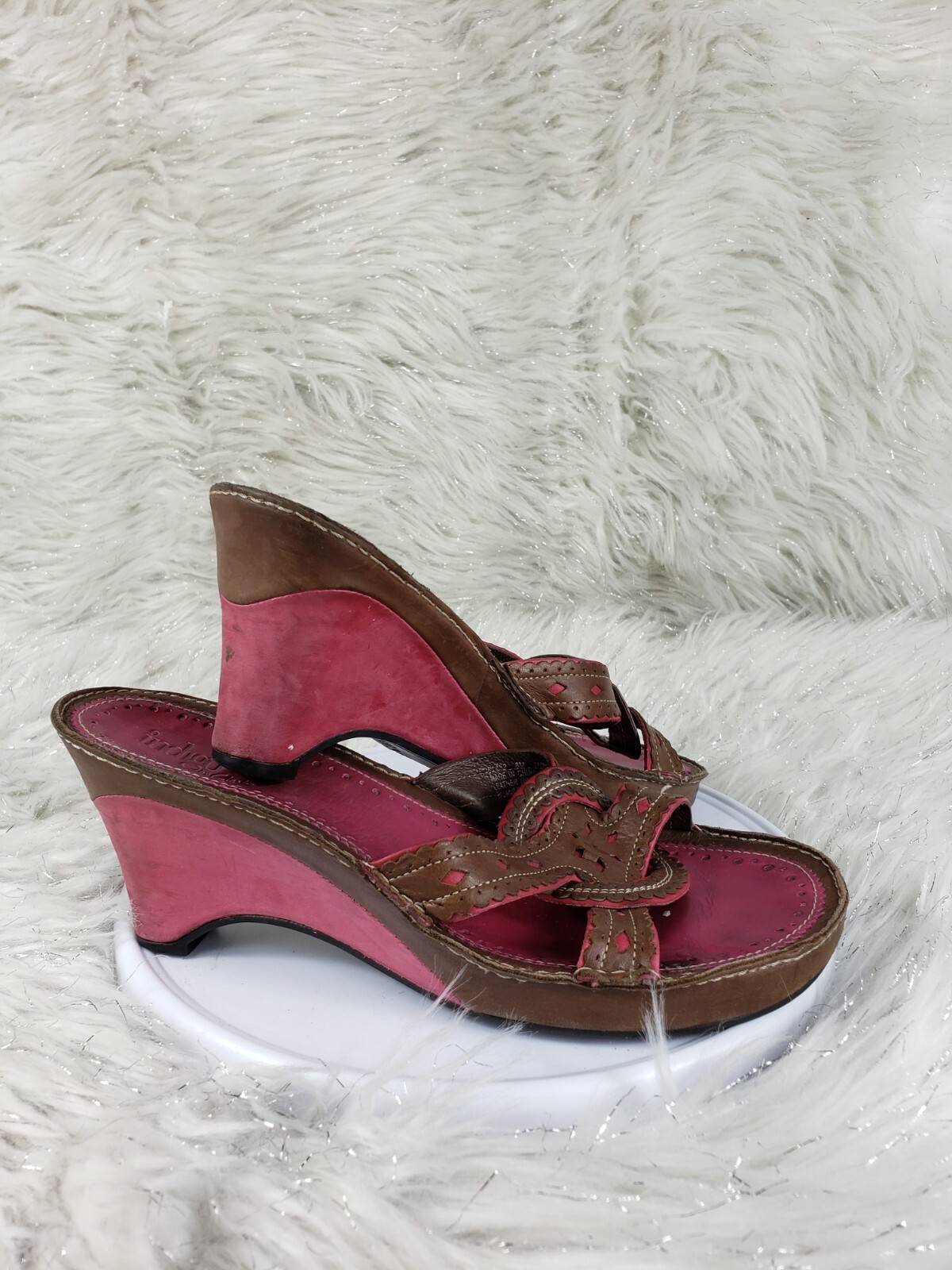 INDIGO by Clarks Brown Leather 81452 Sandals Size 6 M