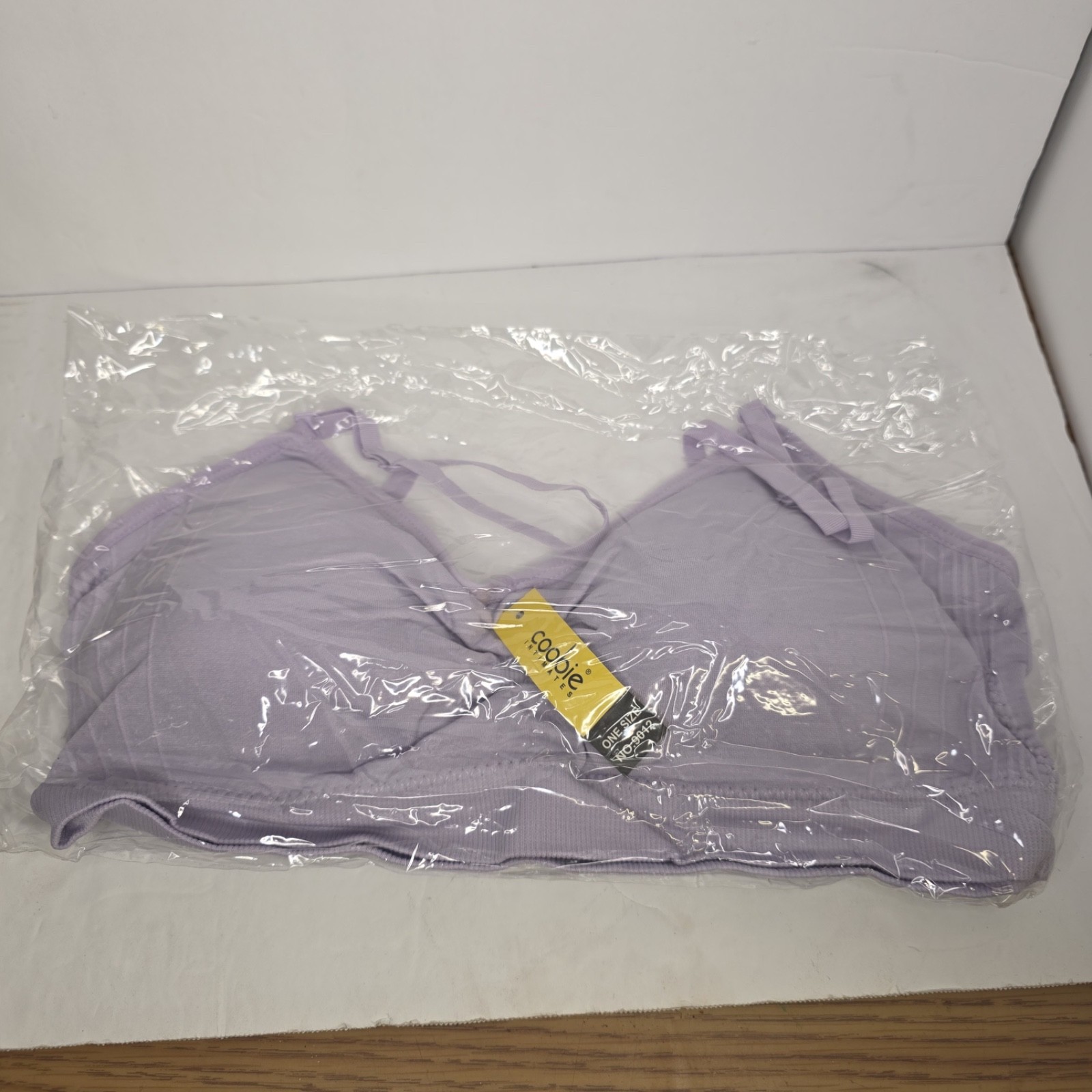 coobie 9012 scoopneck cami bra purple/lavender one size NWT wireless seamless
