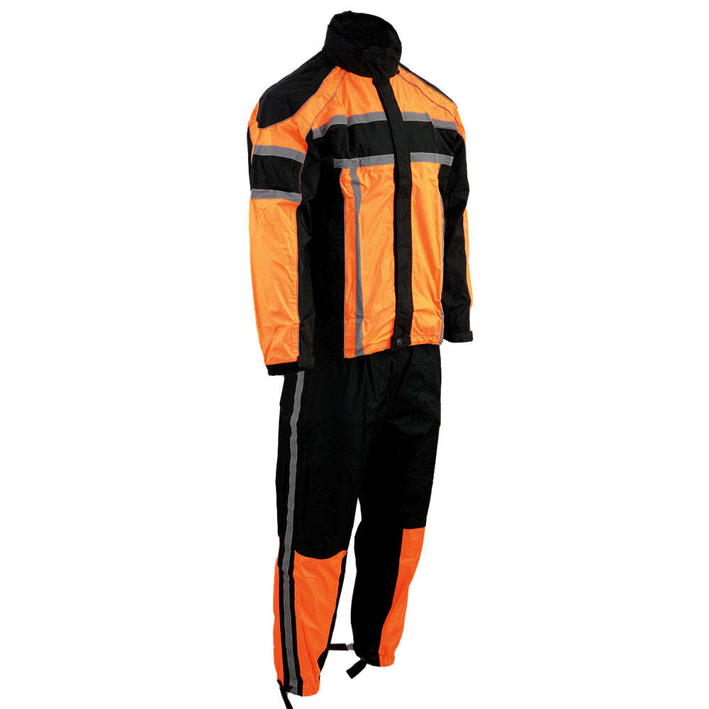 Milwaukee Leather SH2331 Men’s Water Resistant Rain Suit w/ Reflective Tape