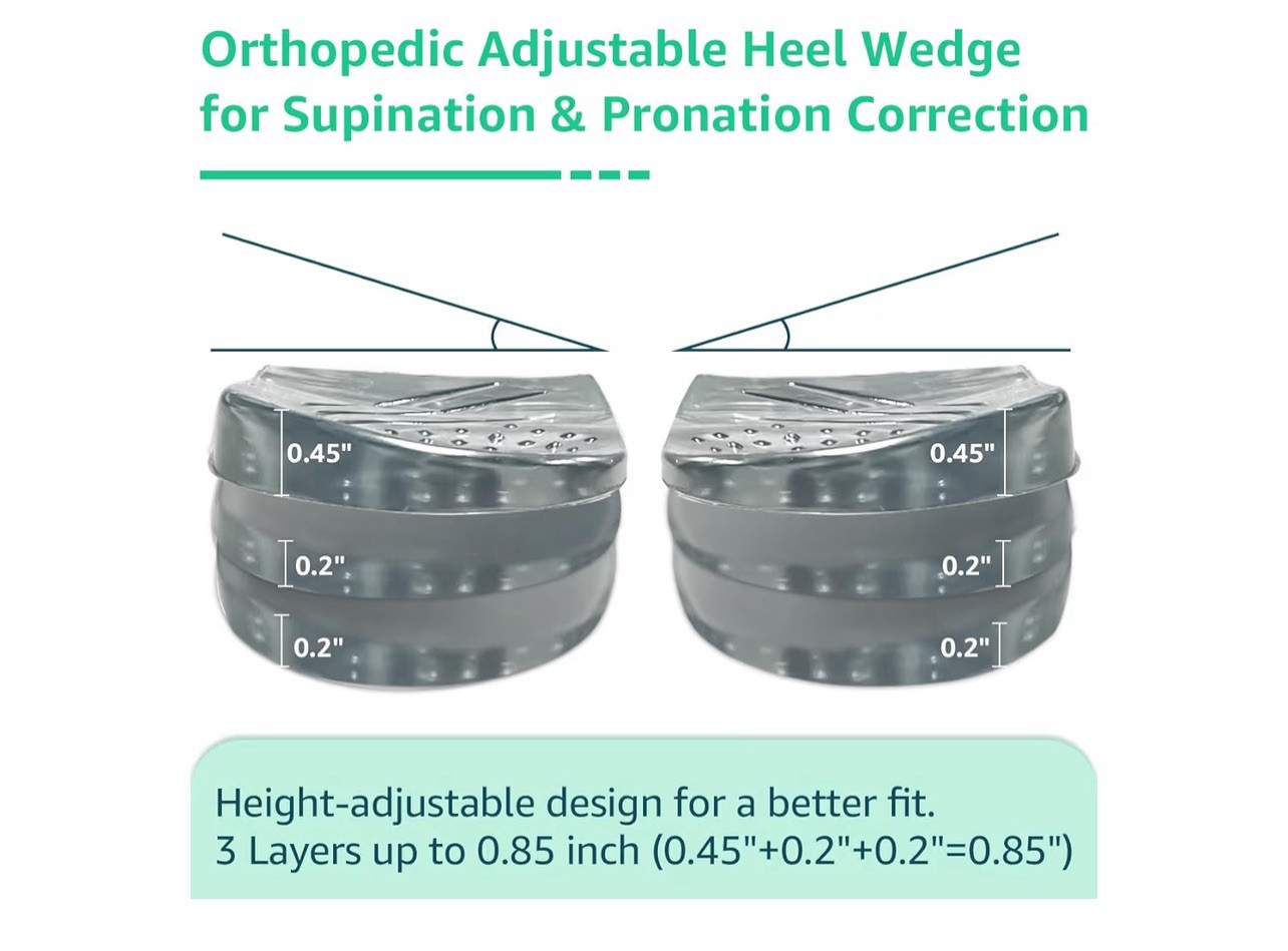 Skyfoot 3 Layers Adjustable Heel Wedge Inserts for Supination
