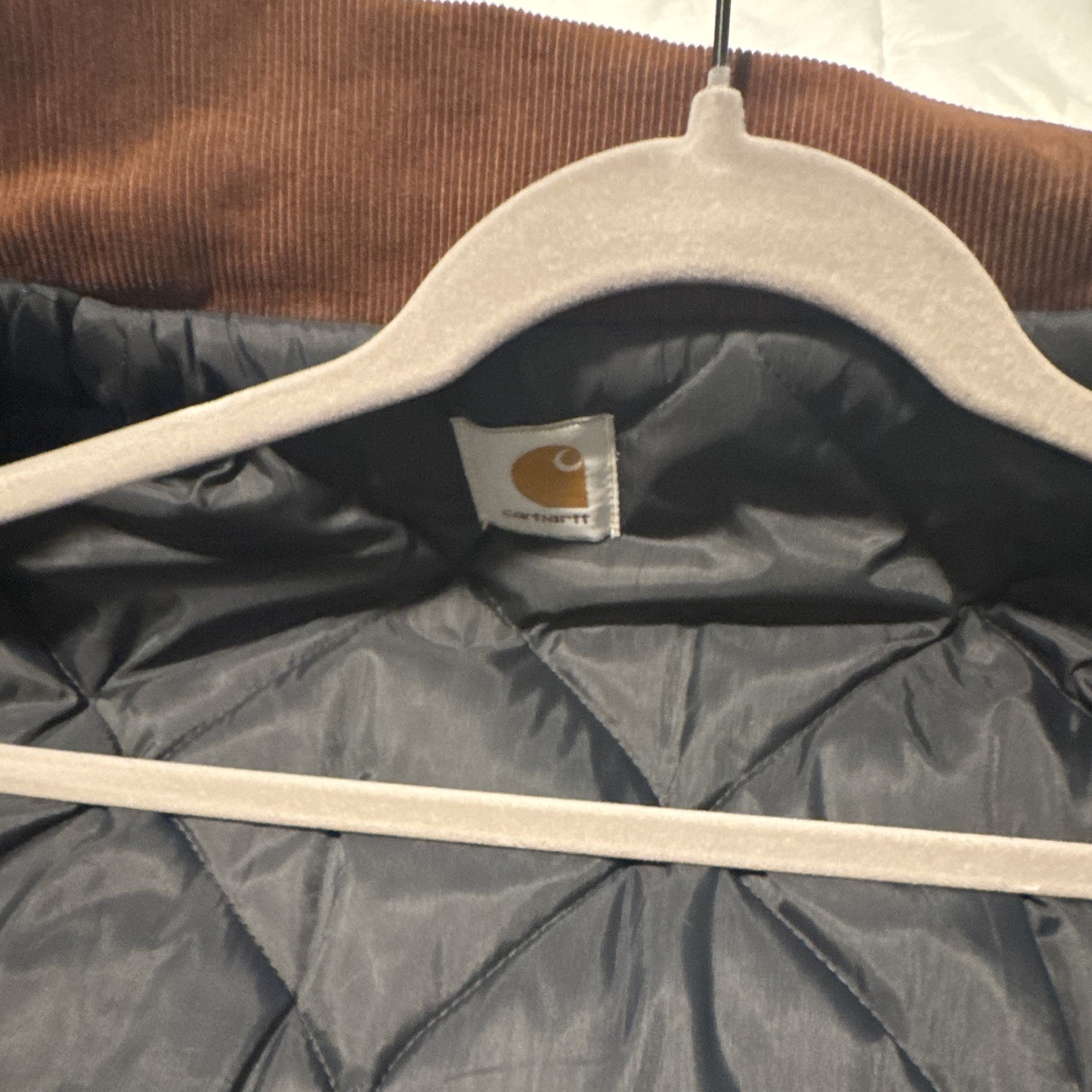 Carhartt Men’s Brown Work Jacket, Quilt Lined, full zip. XL – 2XL