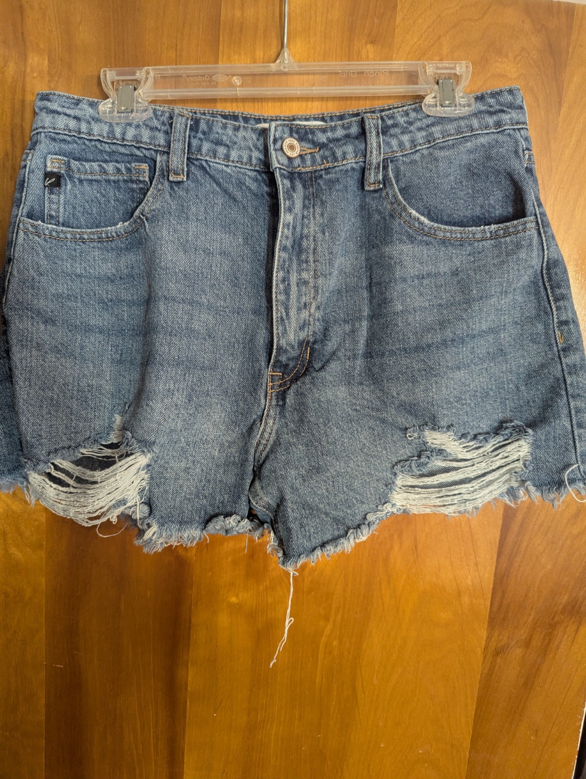 Kancan Jean Shorts 13/31 Frayed Hem Distressed