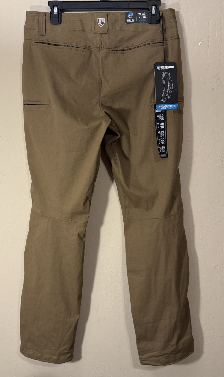 KUHL Pants Men 30×30 Resistor Lite Chino Klassik Fit Stretch Travel Hiking NEW