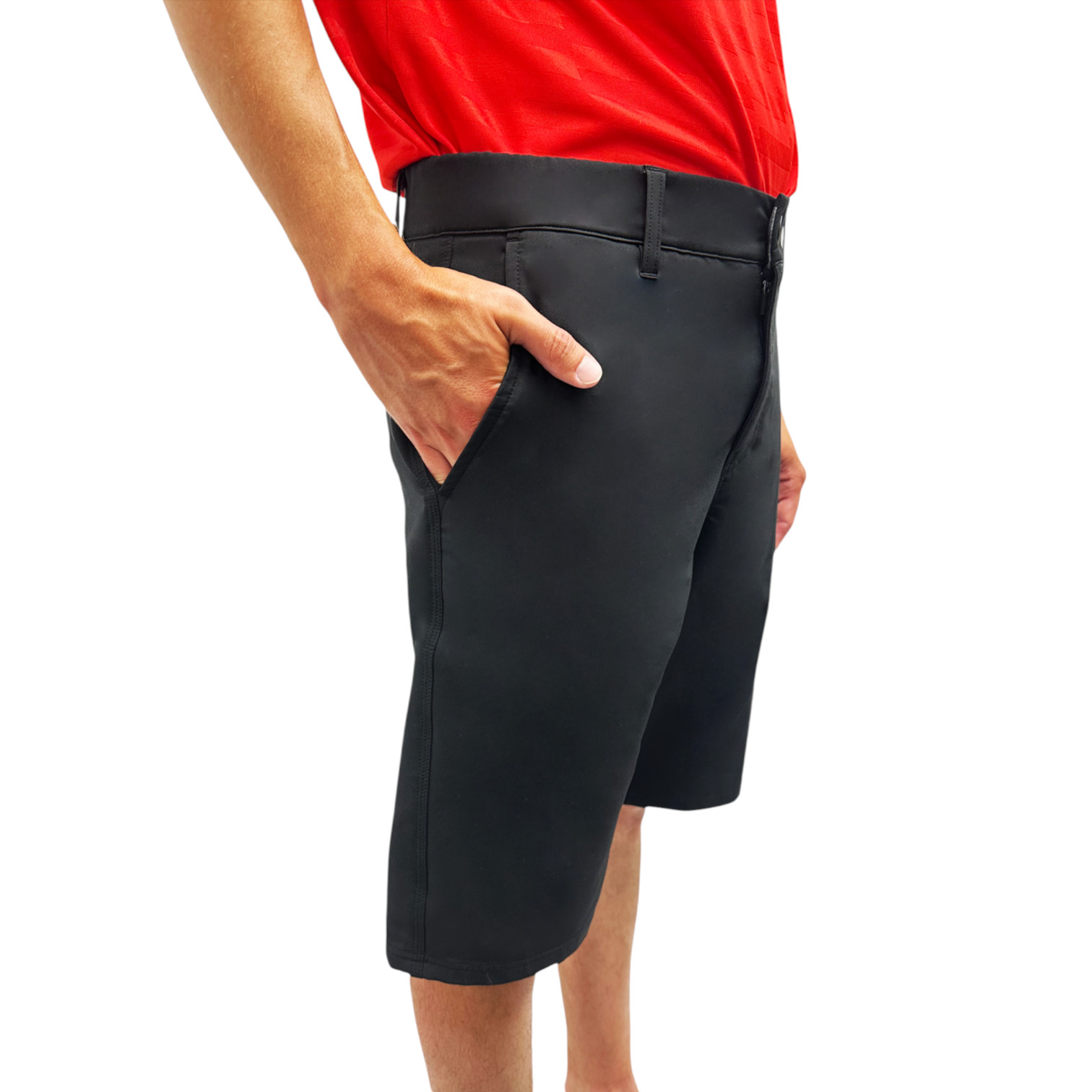 Mens Golf Shorts 11.5″ Inseam Long Tall Athletic Quick Dry Stretch Elastic Waist