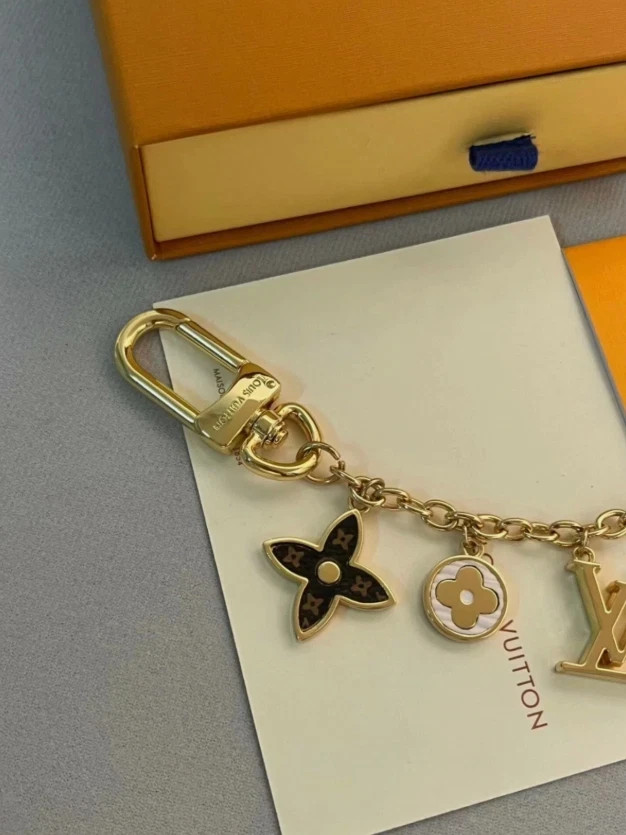 LV Monogram Idylle Bag Accessory Charm Chain Key Holder Gold 🚀