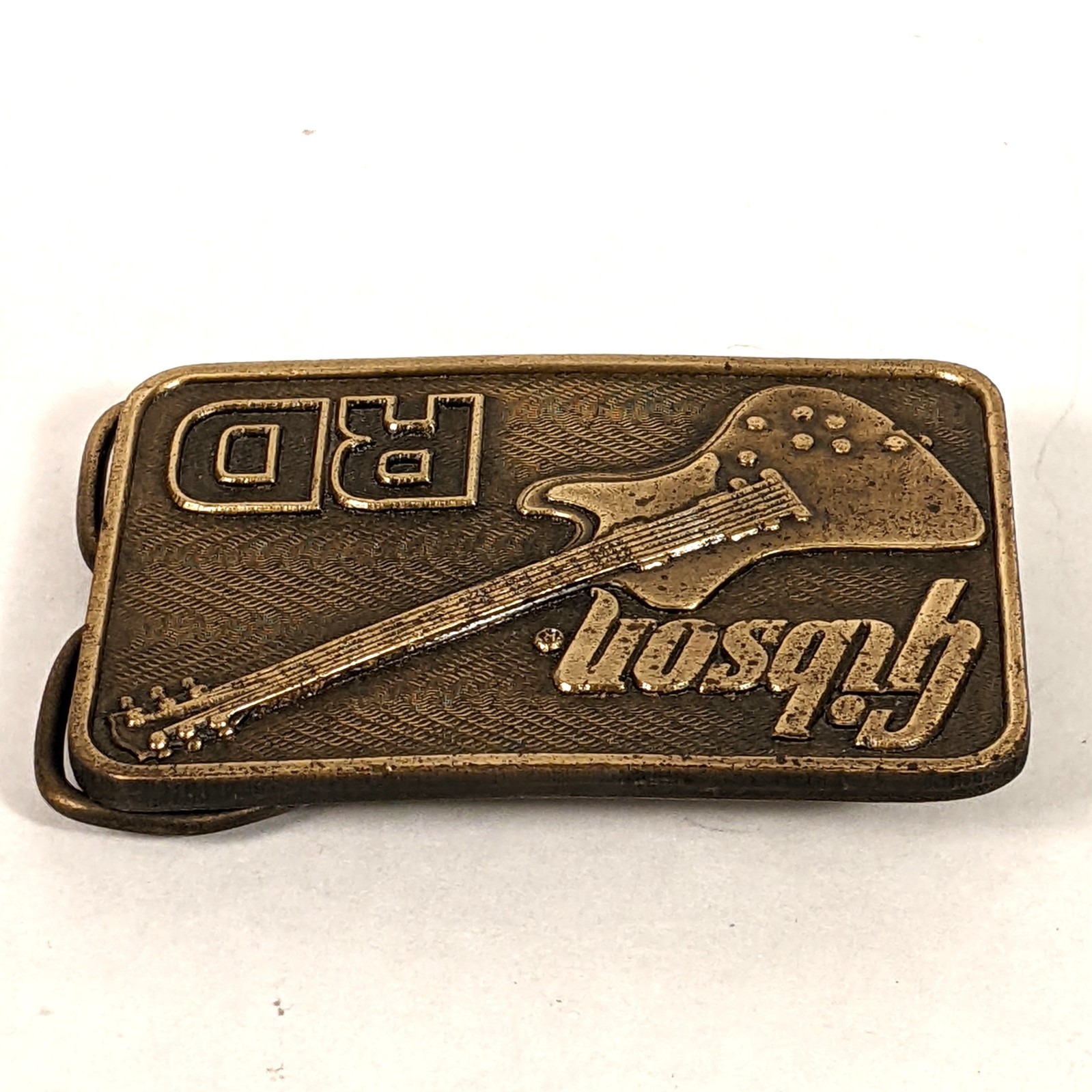 VINTAGE GIBSON RD NORLIN ERA BRASS BELT BUCKLE 1970s Music – Guitars of Quality