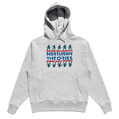 THEORIES Men’s Pullover Hoodie NORTHERN THEORIES HOOD – Ash Grey – Medium – NWT