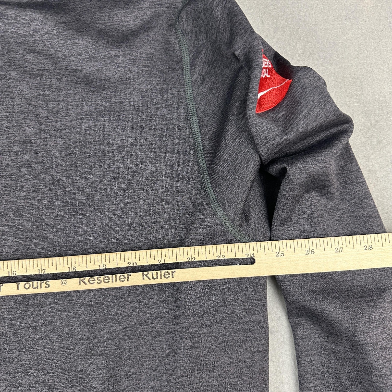 The North Face Sweater Men 2XL Gray 1/4 Zip Pullover Zip Pocket Outdoor XXL