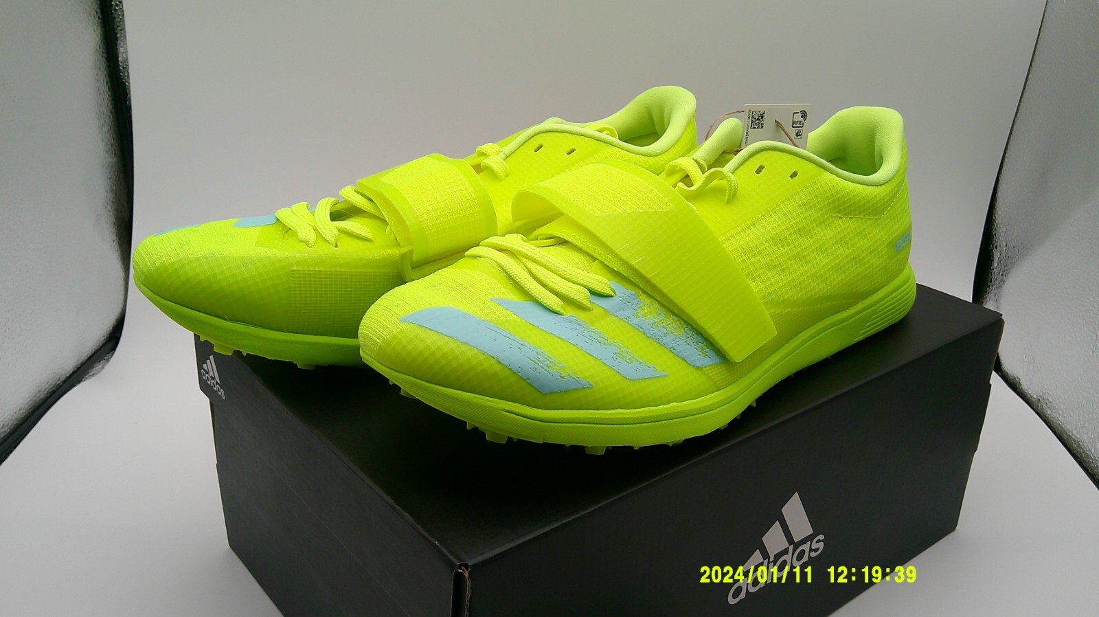 Size 13 – adidas Adizero Triple Jump Solar Yellow Aqua