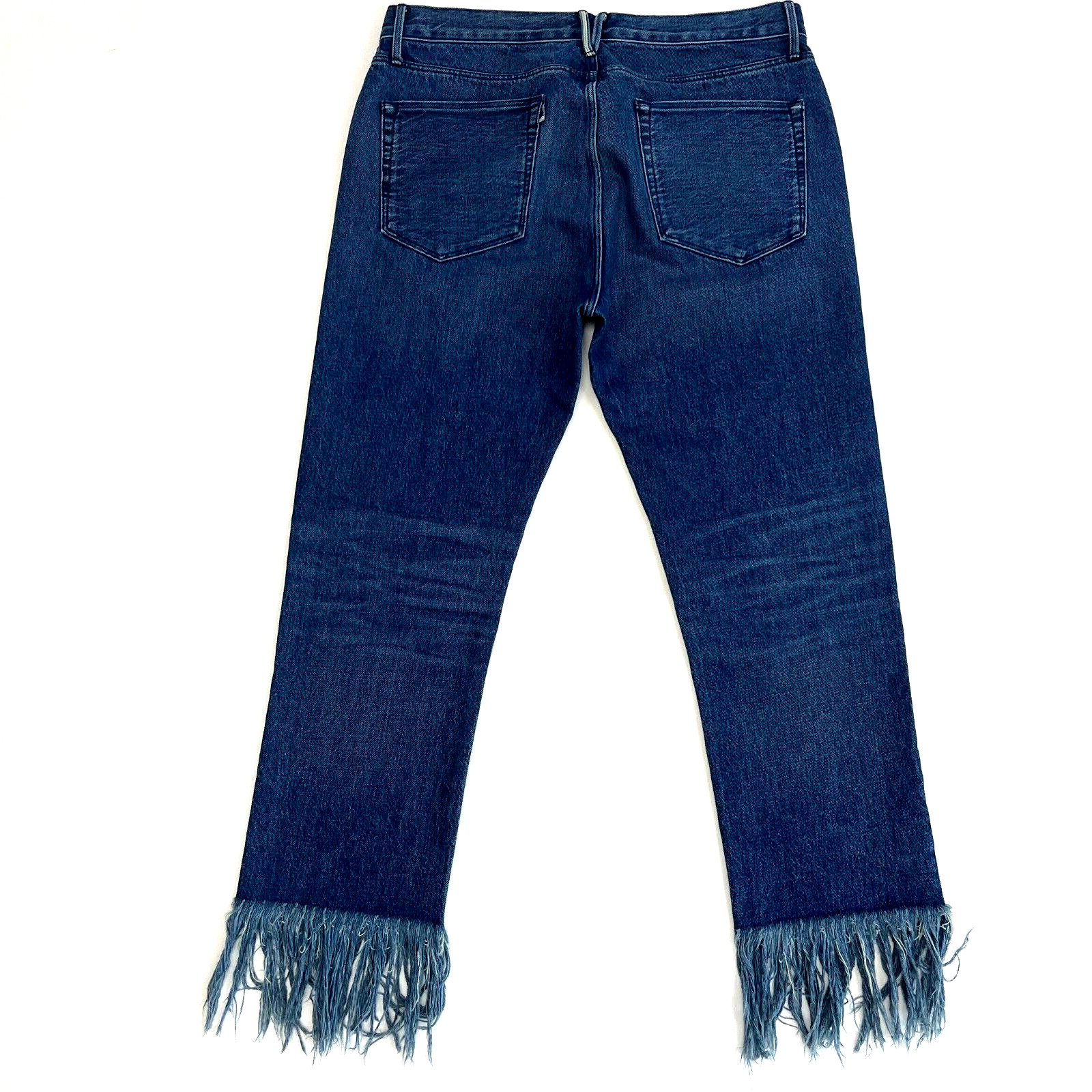 3×1 NYC Original Fringe Hem Lima Straight Denim Crop Selvedge Jeans 29 USA
