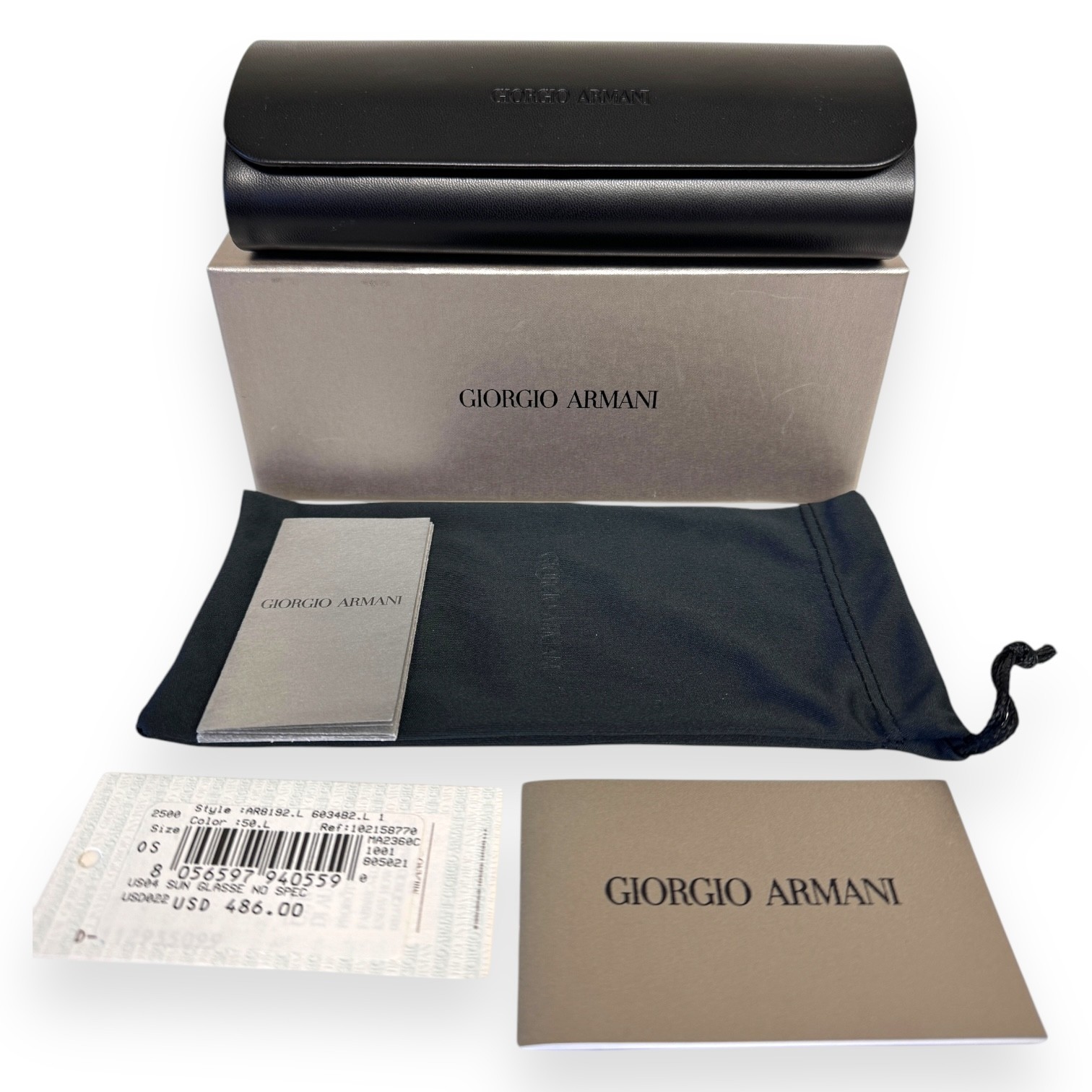Giorgio Armani Sunglasses AR 8192 6034/B2 Polished Red Brown Honey Havana w/case