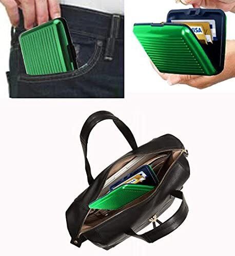 RFID Blocking Slim Metal Hard Card Case Credit Card Holder Mini Aluminum Wallets