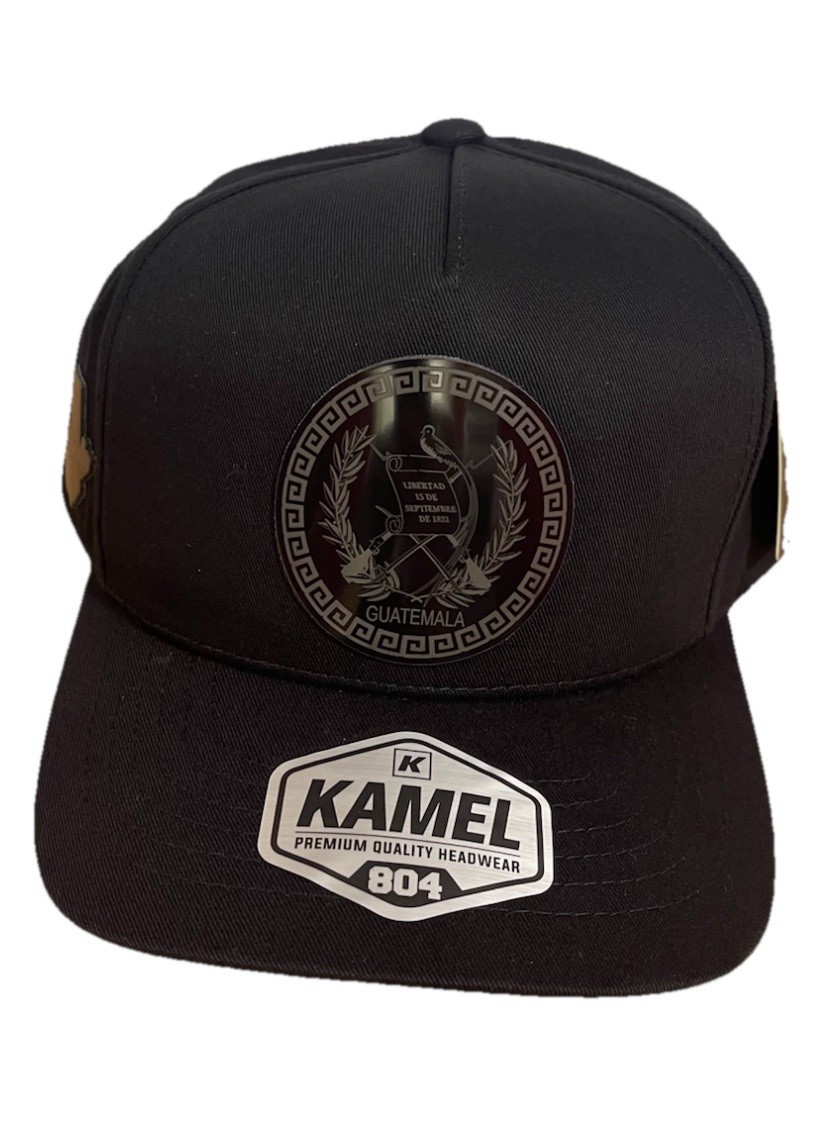 Guatemala Hat Gorra Negra Placa Acrilica Adjustable Snapback Black Cap Chapin