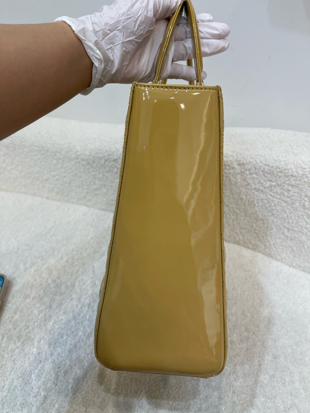 Dior Pre-Owned Authentic Luxury Handbag Yellow 32*25*11 Free Tracked Shipping