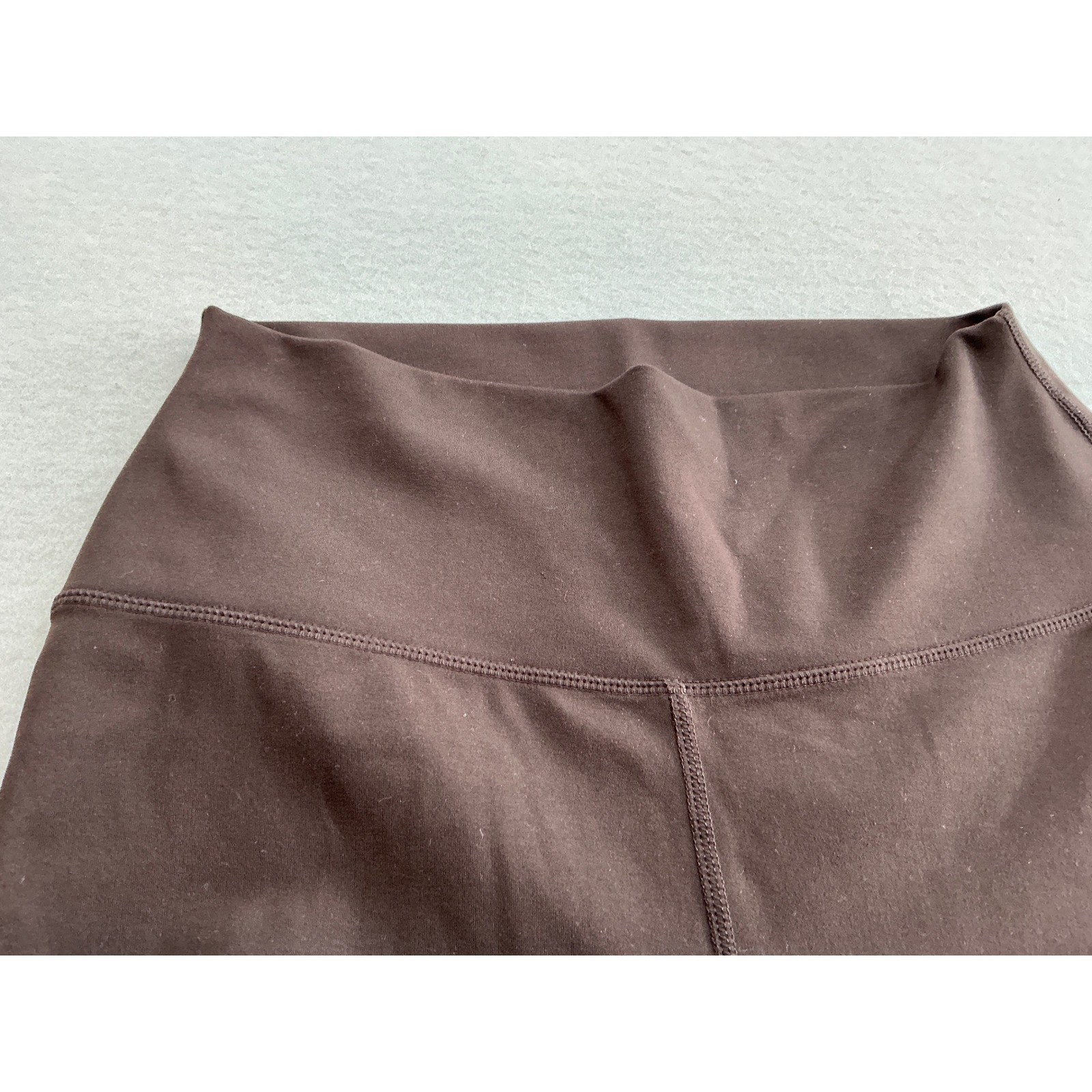 Yogalicious Lux Everyday 5″ Short Brown High Waist Biker Shorts Large Activewear