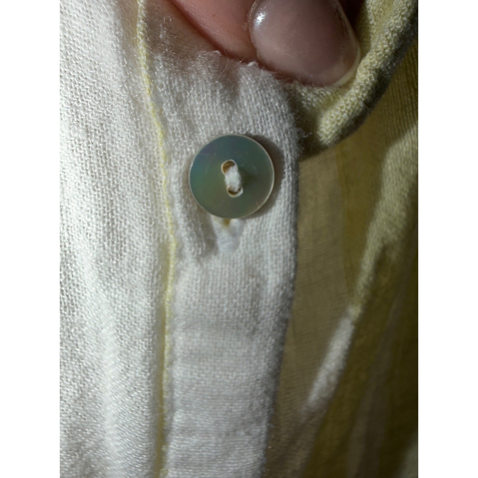 Cynthia Rowley Yellow White Striped Linen Blend Button Down Shirt Dress Small