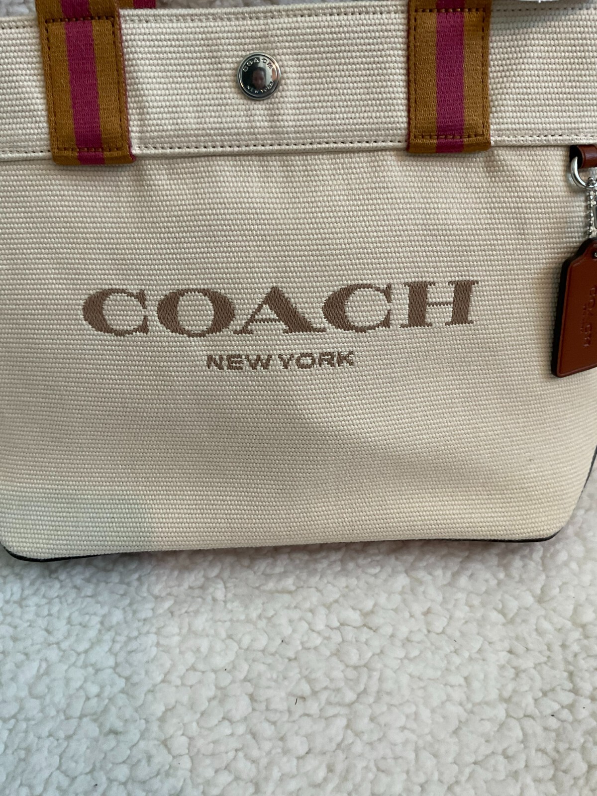 NWT Coach Small Canvas Tote NATURAL, CK168, MSRP $328.00