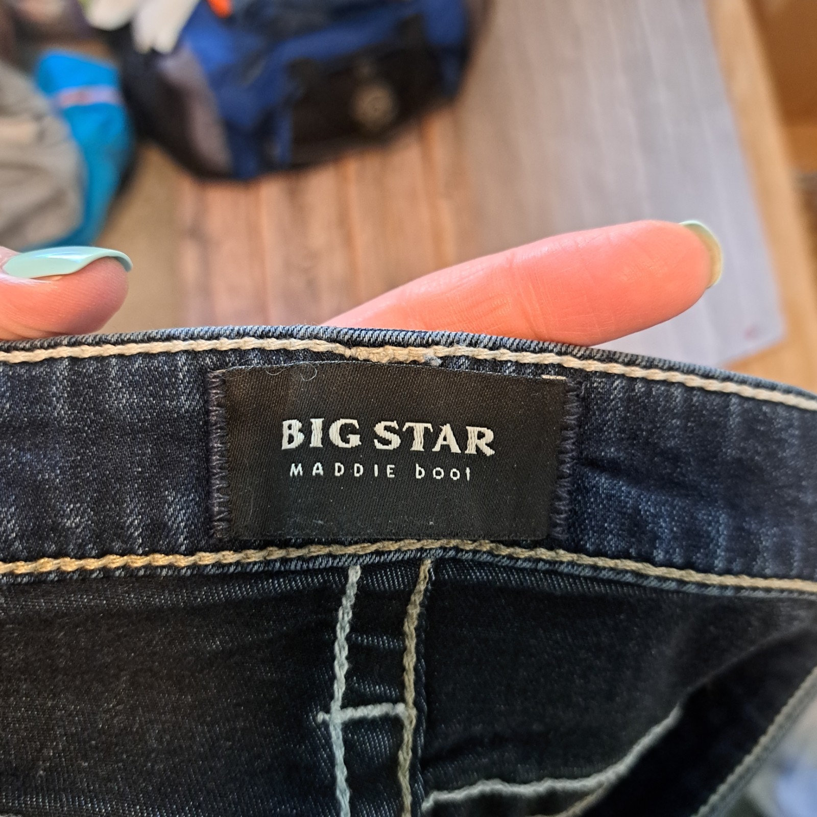 Big Star Maddie Denim Bootcut Jeans with Embroidered Pocket Size 30 Long