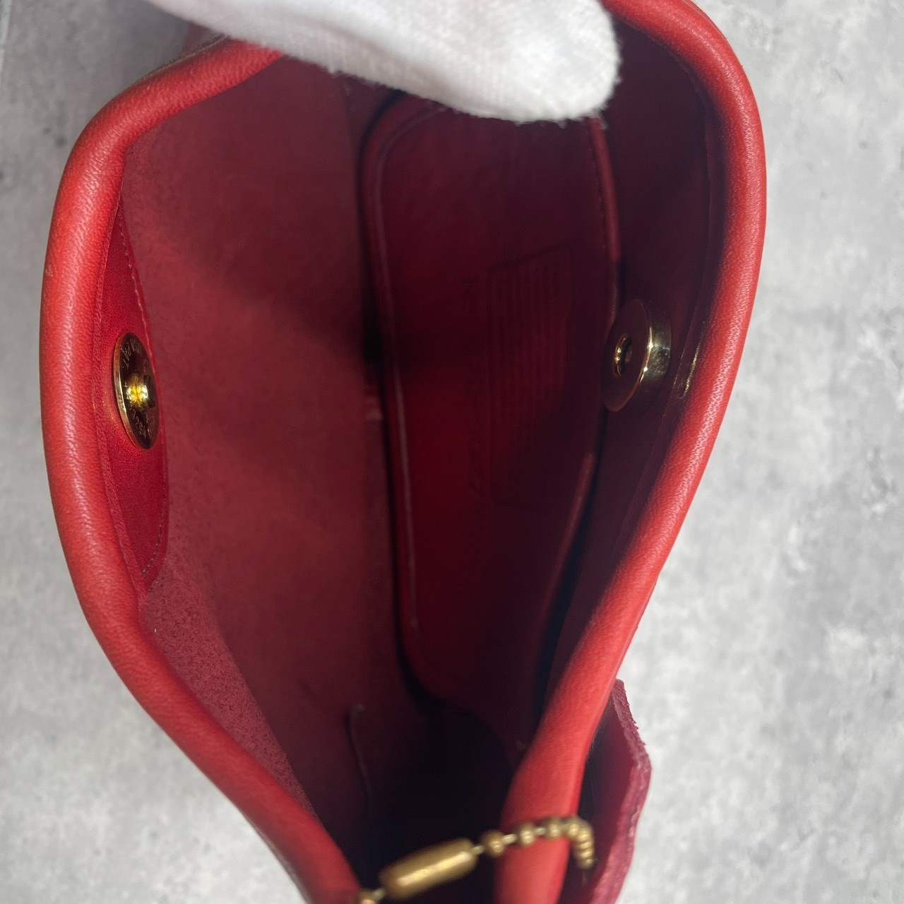 COACH 9027 handbag Ergo leather Vintage red rare