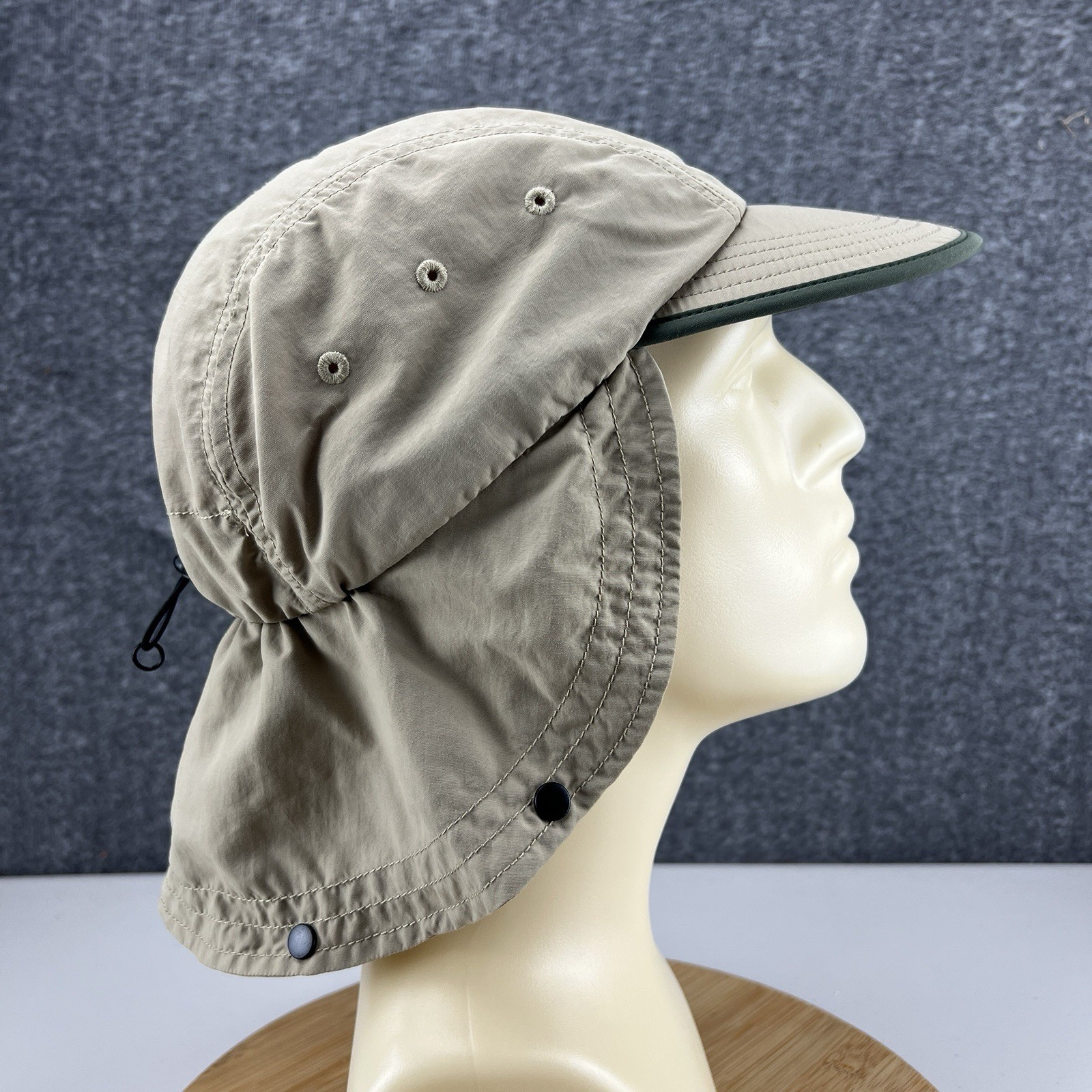 REI Sun Cap Hat Men Adjustable Brown Panel Fishing Hiking Lightweight Neck Flap