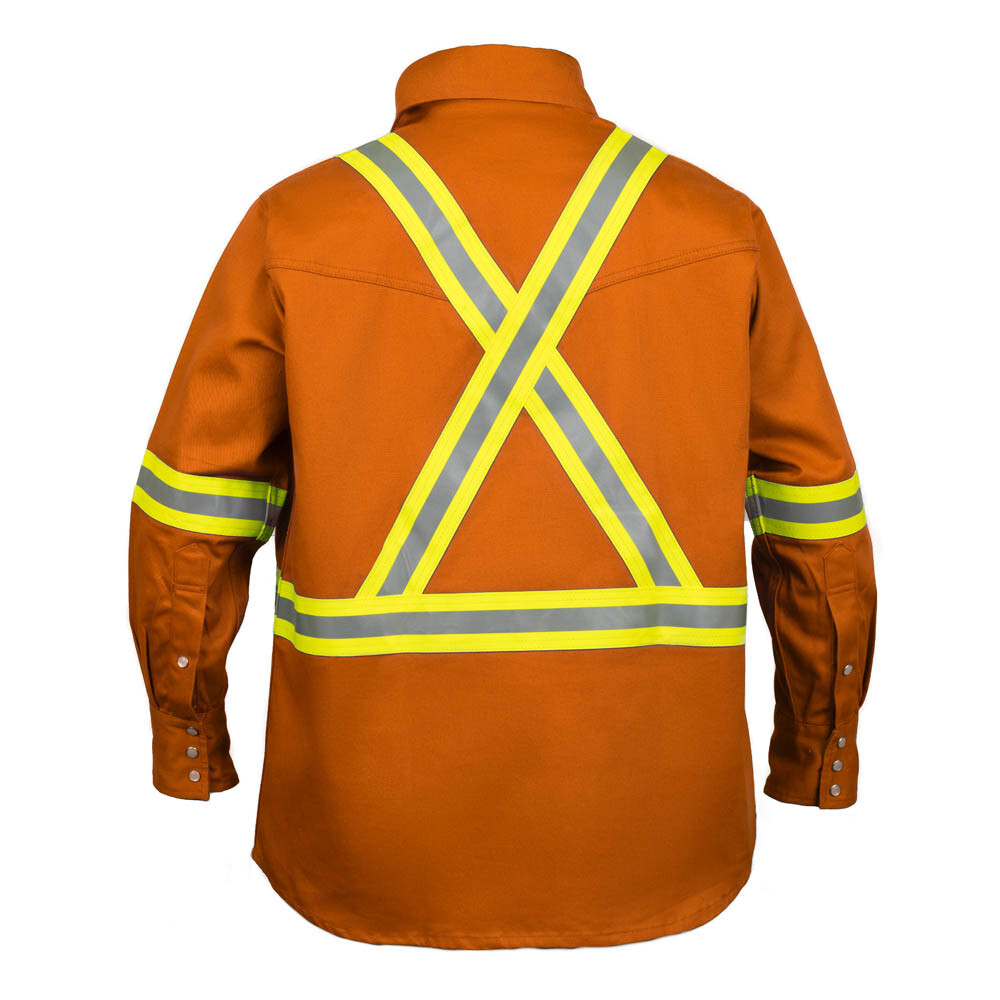 Flame Resistant FR High Visibility Hi Vis 100%C Light Weight Shirt