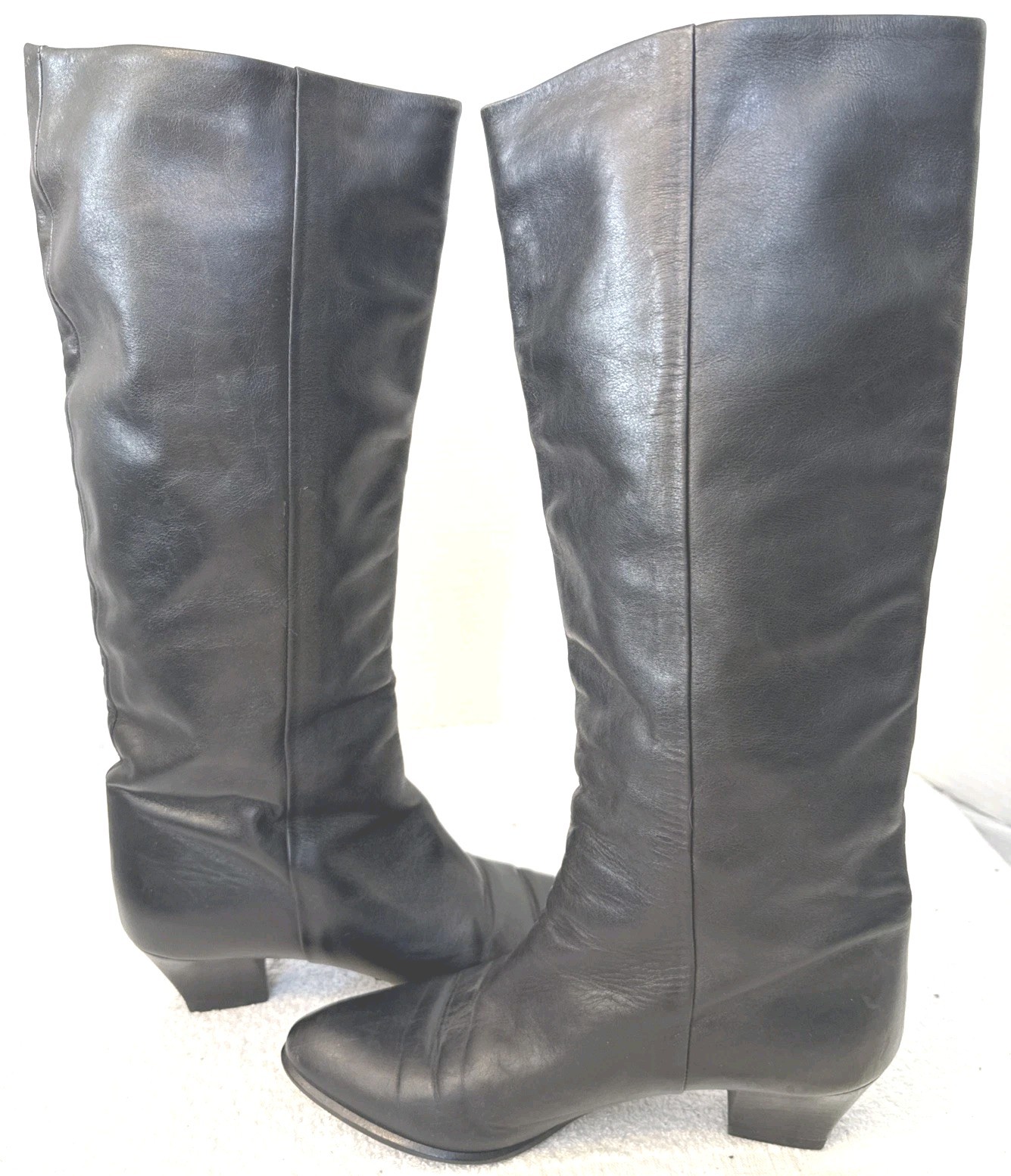 Madeleine Womens Black Leather Vibram Boots Size 7.5 Made In Italy