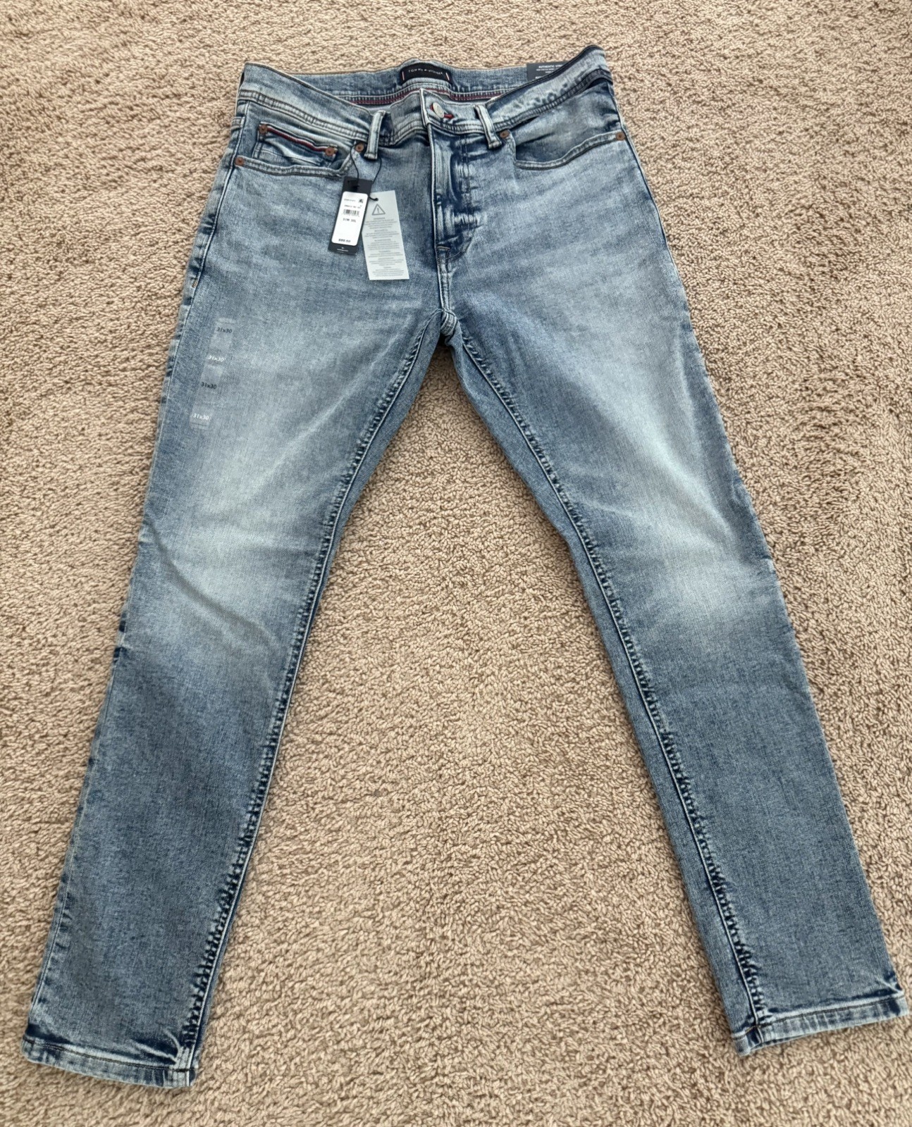 Tommy Hilfiger Men’s THFLEX High Stretch Skinny Jeans 31×30 Blue NEW