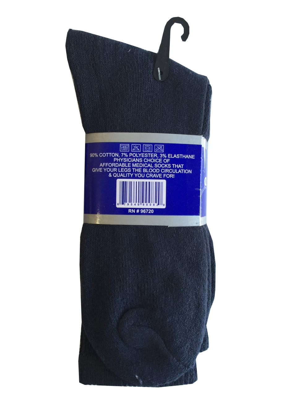 3 OR12 Pairs Diabetic Navy Blue CREW circulatory Socks Health Men’s Cotton 10-13