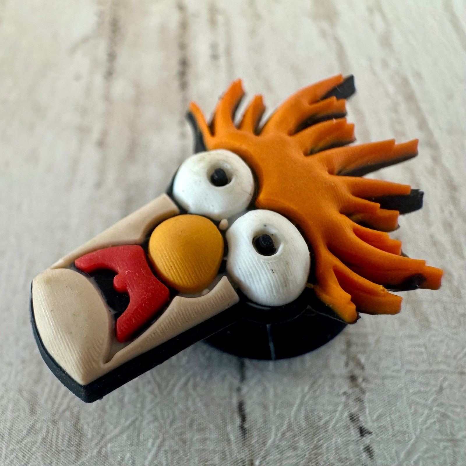 Disney Muppets Beaker Jibbitz Shoe Charm Orange Hair Vintage 2006 2007 TMHC PVC