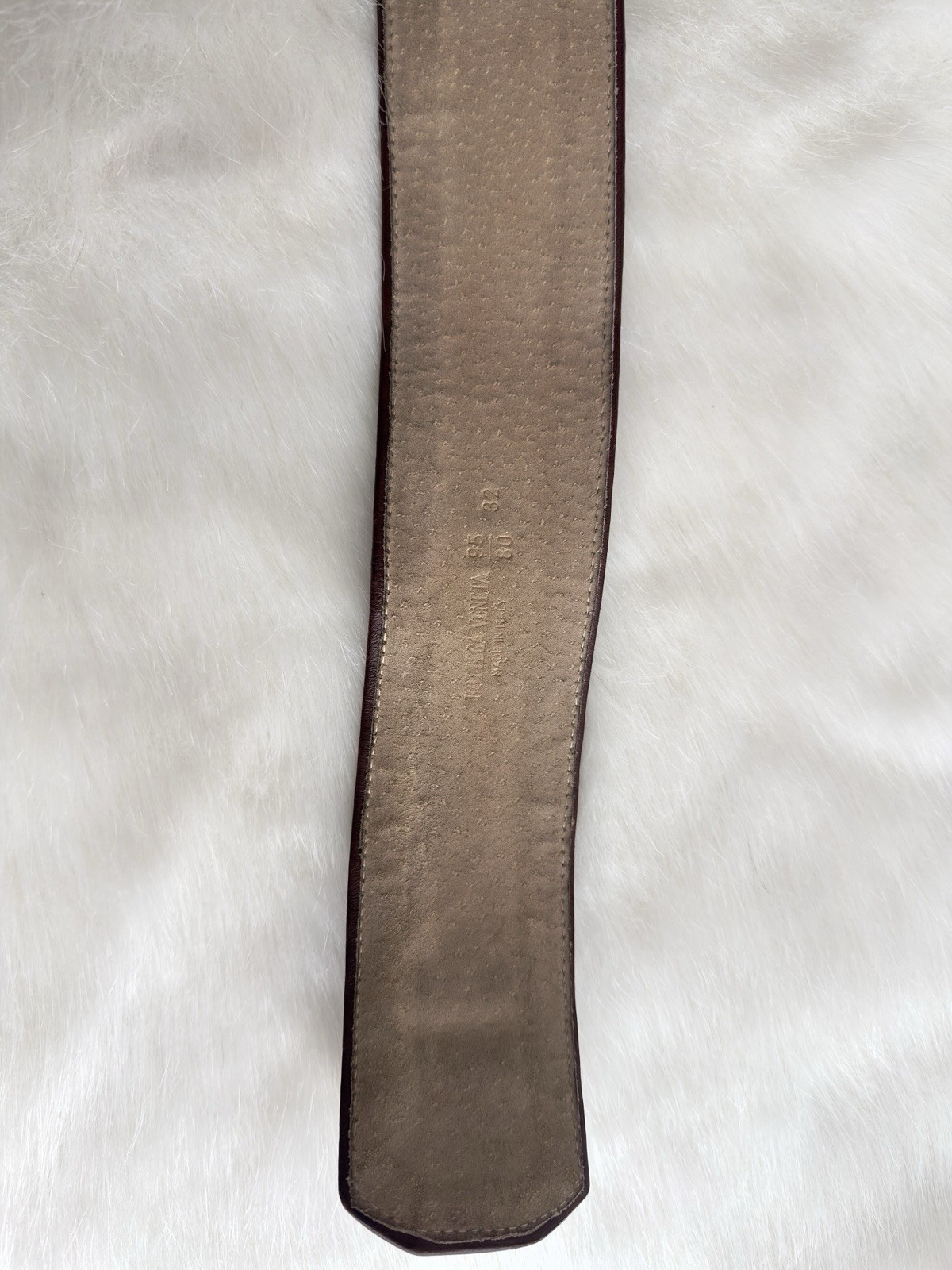 ✨BOTTEGA VENETA Intrecciato Woven Leather Corset Belt Brown Size 95/80cm, 32”