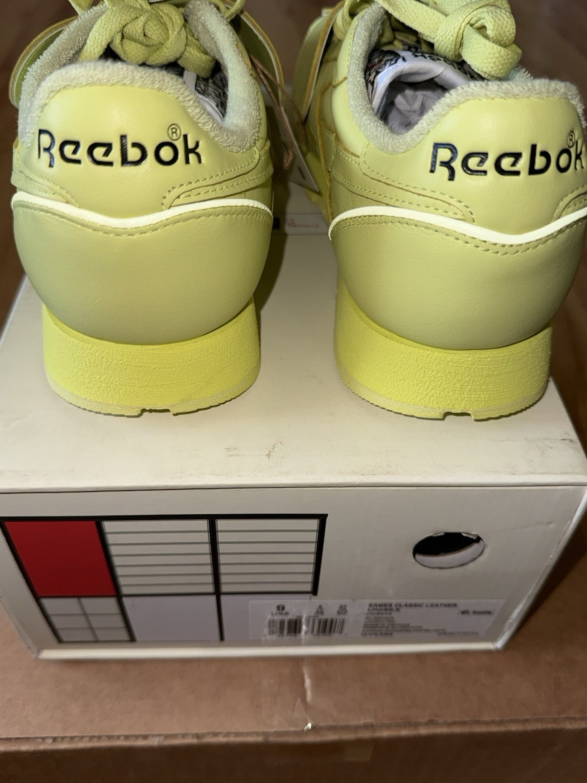 Reebok Classic Leather Eams Elephant Cool Aloe Low-Top Sneakers