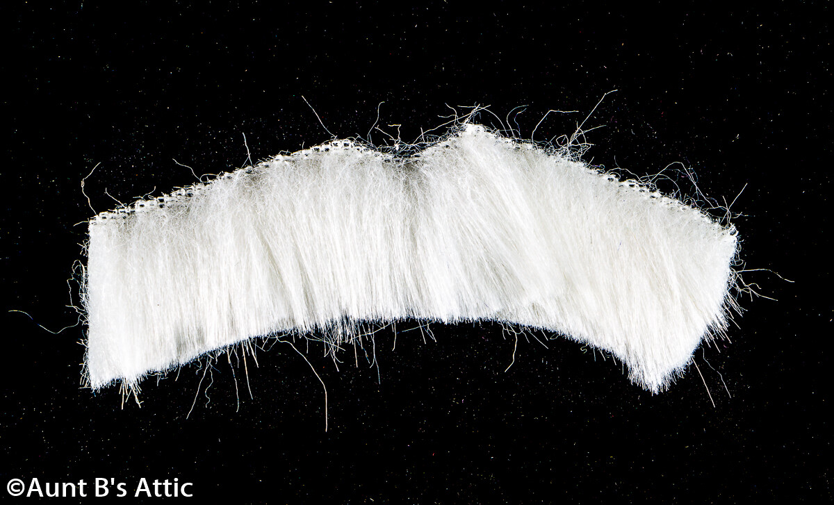 Mustache Einstein Style Wht Synthetic Faux Fur Fiber Theatrical Facial Disguise