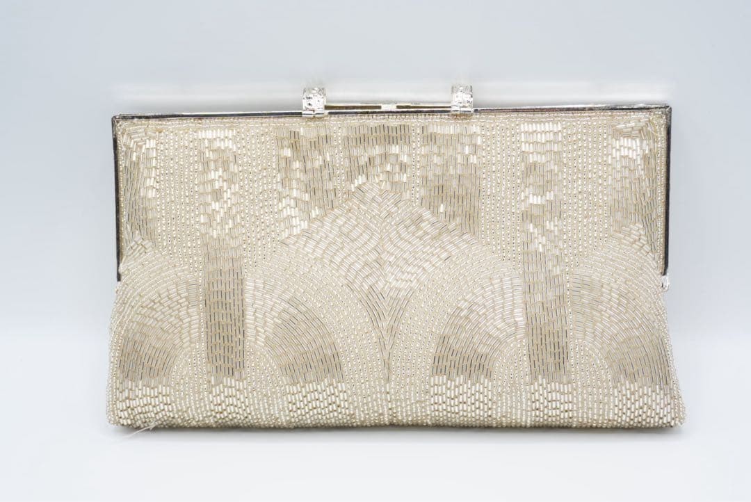 Japanese Beaded Vintage Bag Small Shoulder Accessory 8.7in