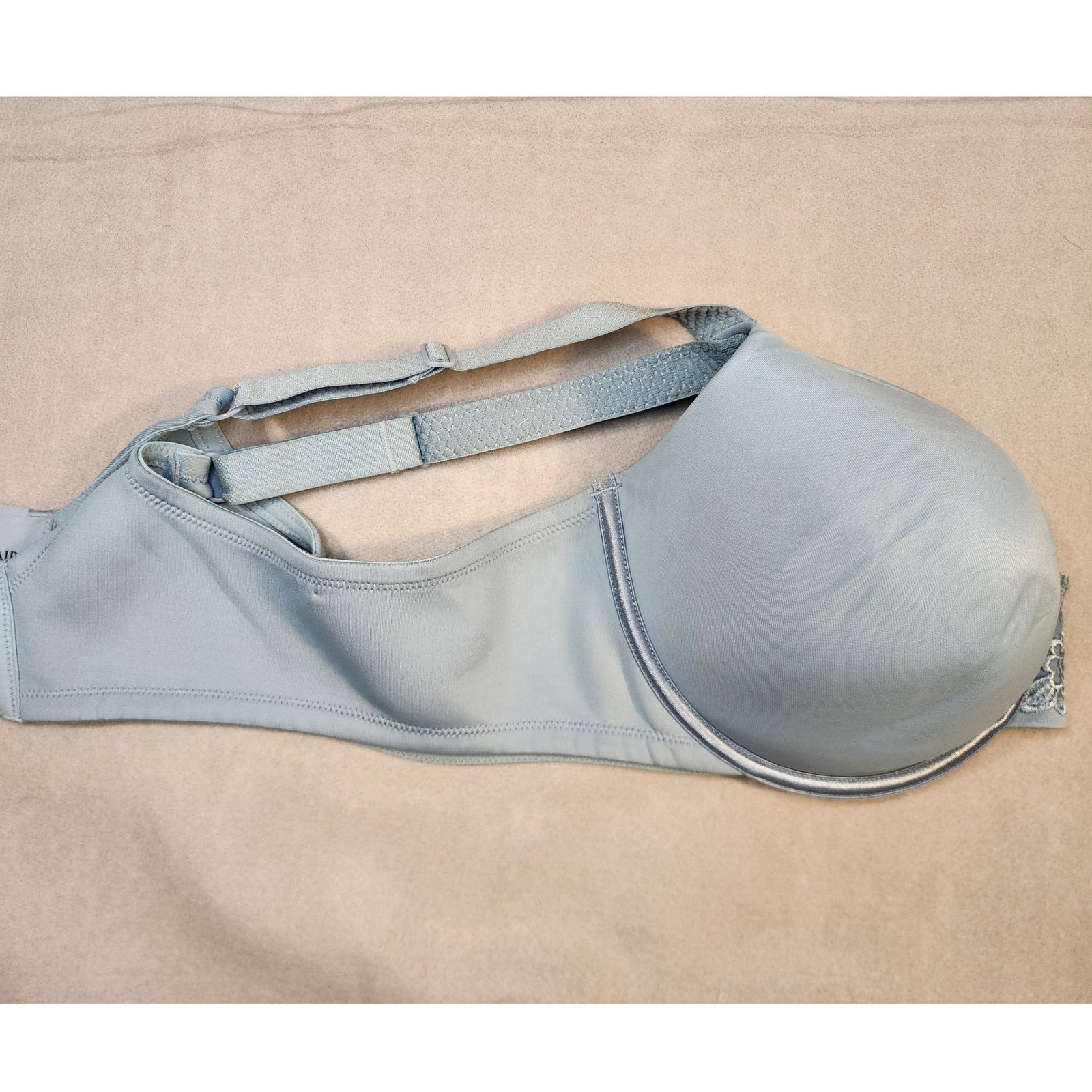 Vanity Fair Underwire Bra Women 44C Blue Excellent Back Smoothing 76380 Lace