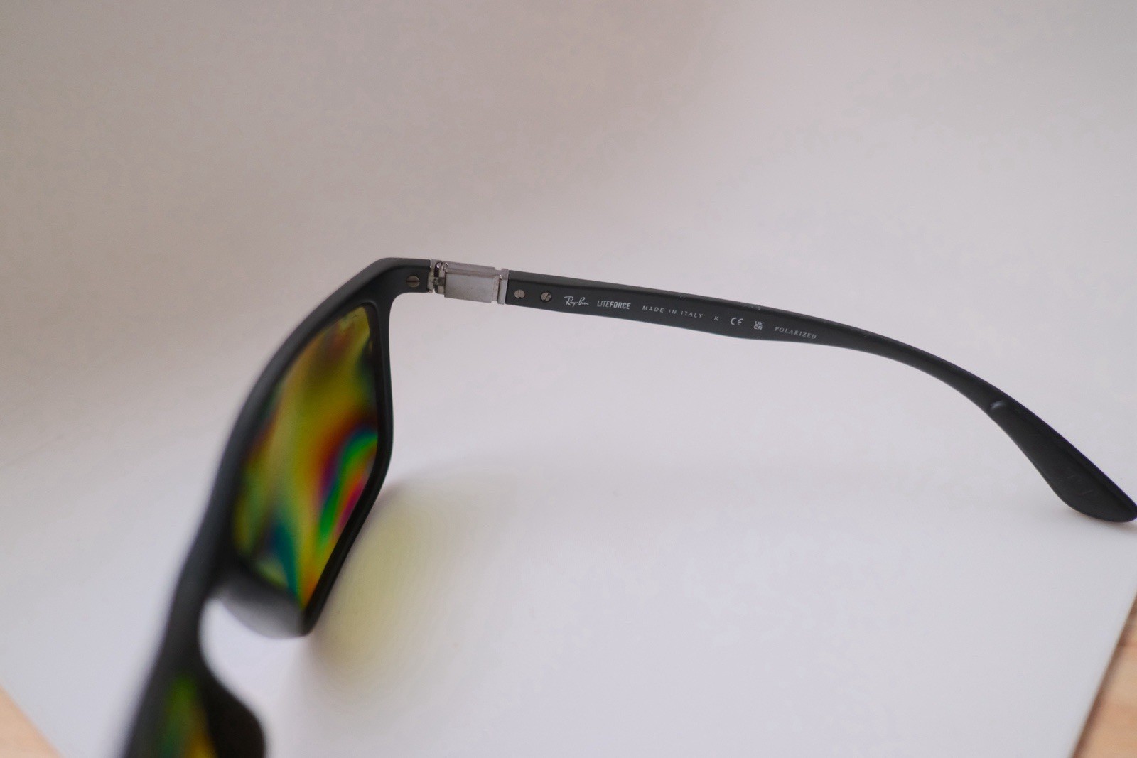 Ray-Ban RB4385 Chromance Polarized Blue Mirror Sunglasses Matte Black 58-18
