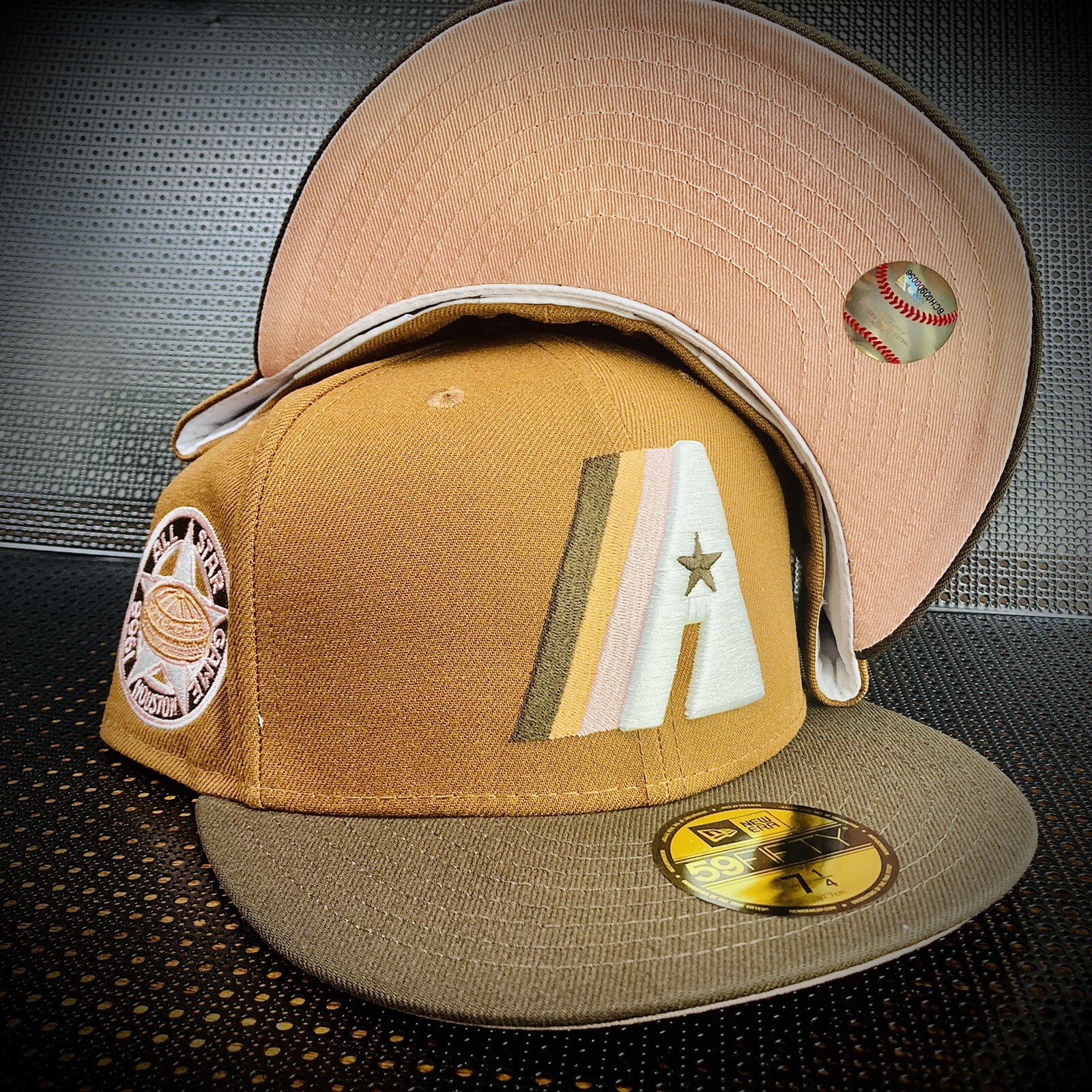 New Era 59Fifty 7 1/4 Astros Houston “ Just Drop 12” Fitted Hat Club Brown