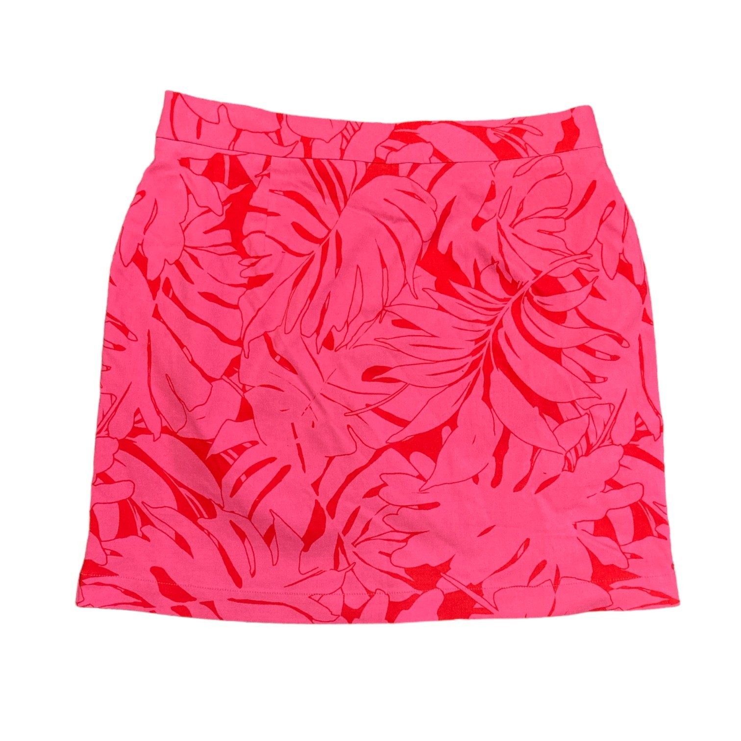 Rafaella Ladies Stretch Skort Size Large Pressed Palms Carmine Rose