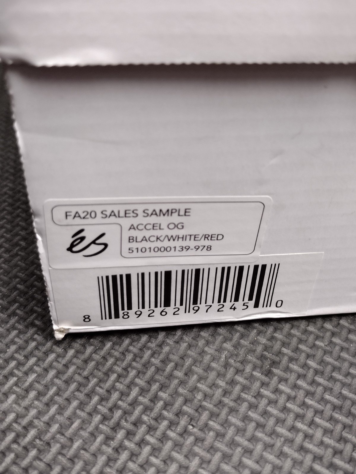 Es Accel OG Black/White/Red skate shoes SIZE IN PICTURES SALES SAMPLE NEW