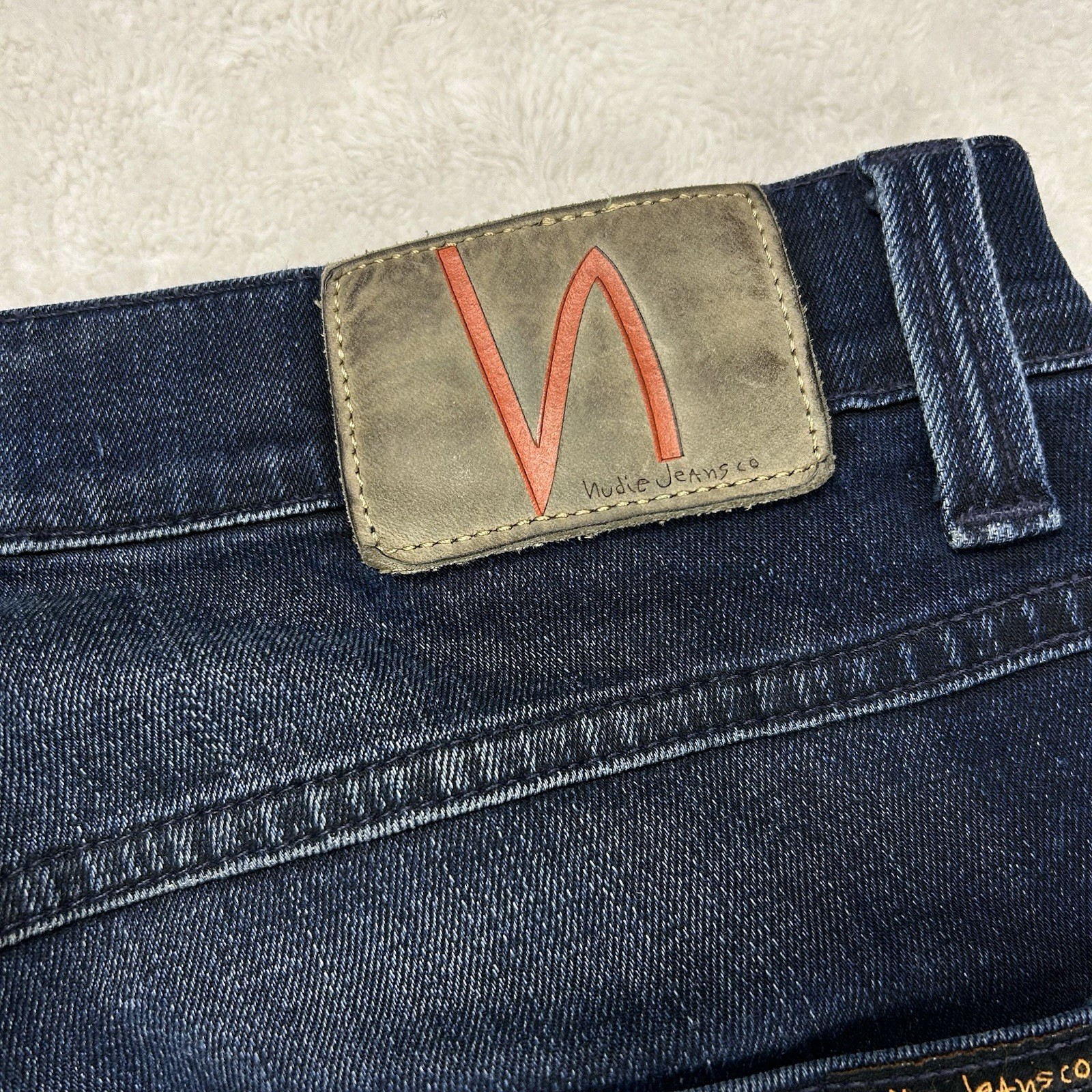 Nudie Jeans Lean Dean Mens 30×29 Deep Sparkle Skinny Tag 30×32 “Read”