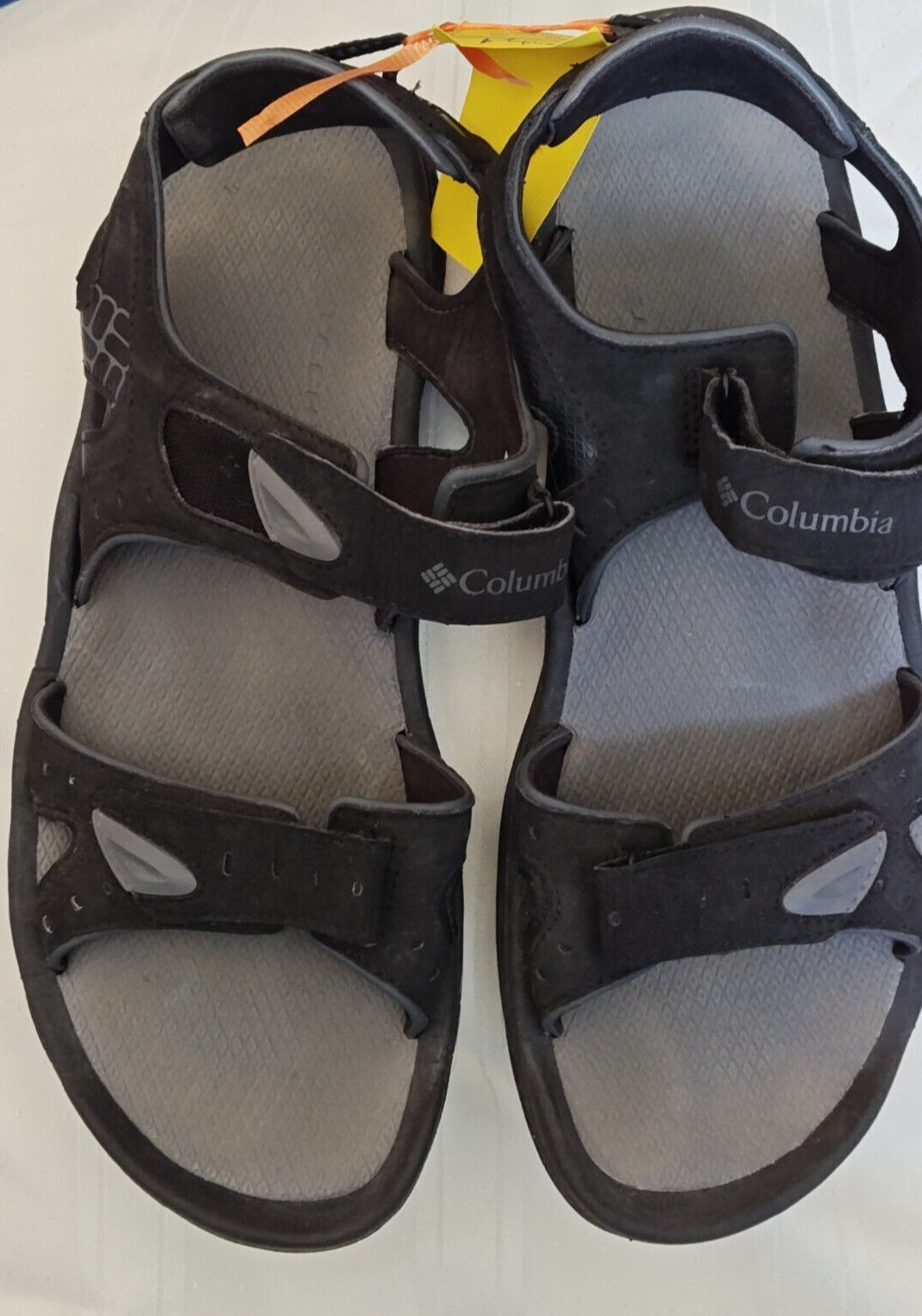 Columbia Men’s Techlite Sandals BM4398-010 Black Gray Size 12 EUR 46 2/3 EUC