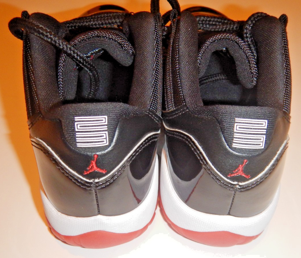Air Jordan 11 Retro Low Bred GS Size 4.5Y New No Box Black Red White