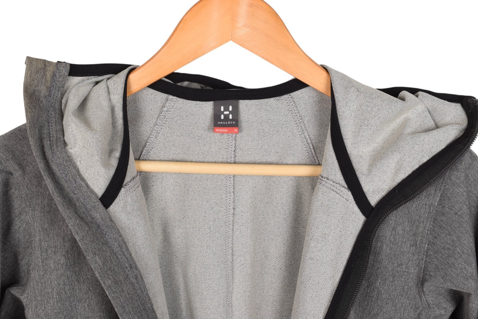 Haglofs Boa Hooded Women Grey Jacket Coat Size M