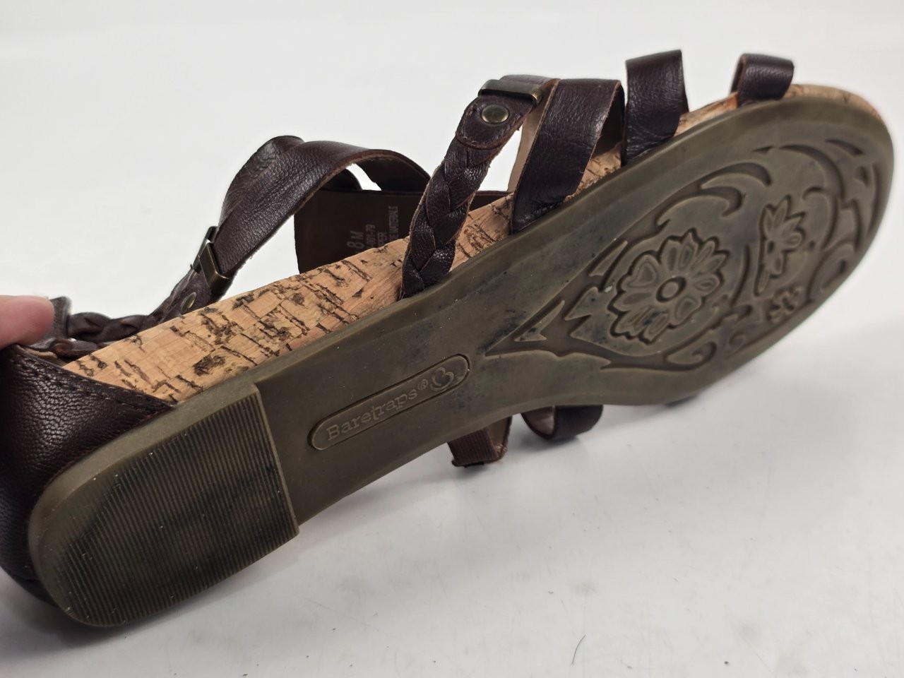 Baretraps Gweneth Women’s Brown Leather Gladiator Sandals US Size 8M