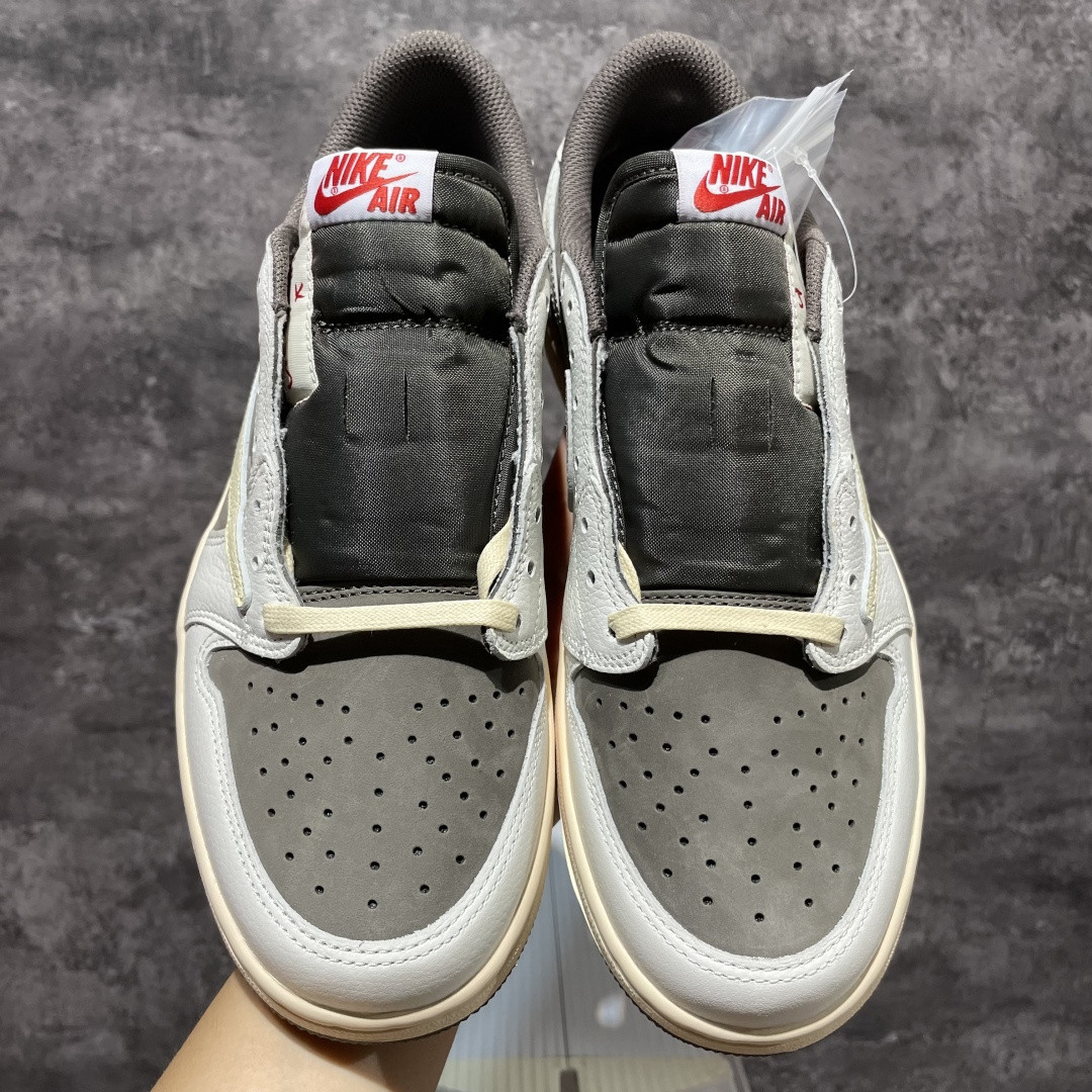 Men Air Jordan 1 Low OG x Travis Scott White Brown Reverse Mocha Casual Sneakers