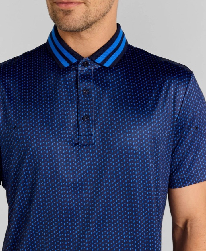 $110 Redvanly Men’s Pascal Golf Performance Polo Shirt-Midnight Navy-Medium -New