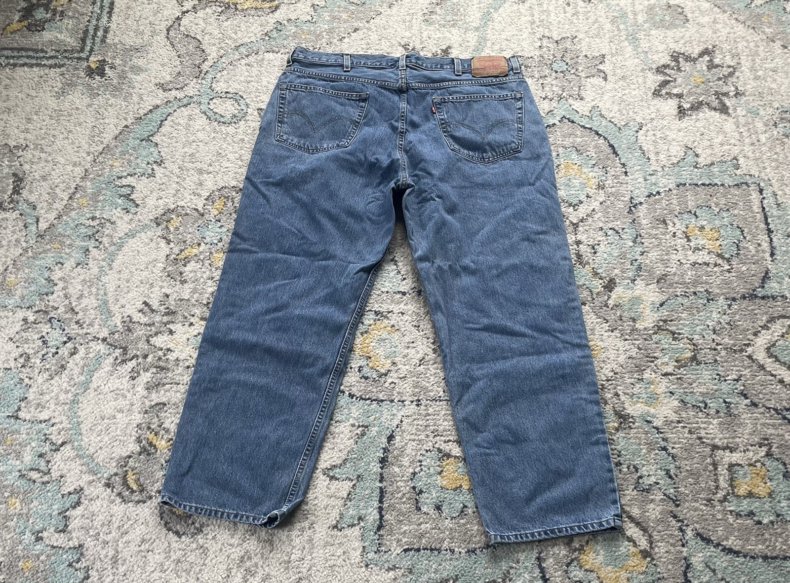 Levi’s 500 Series Relaxed Fit Straight Blue Cotton Denim Men’s Jeans