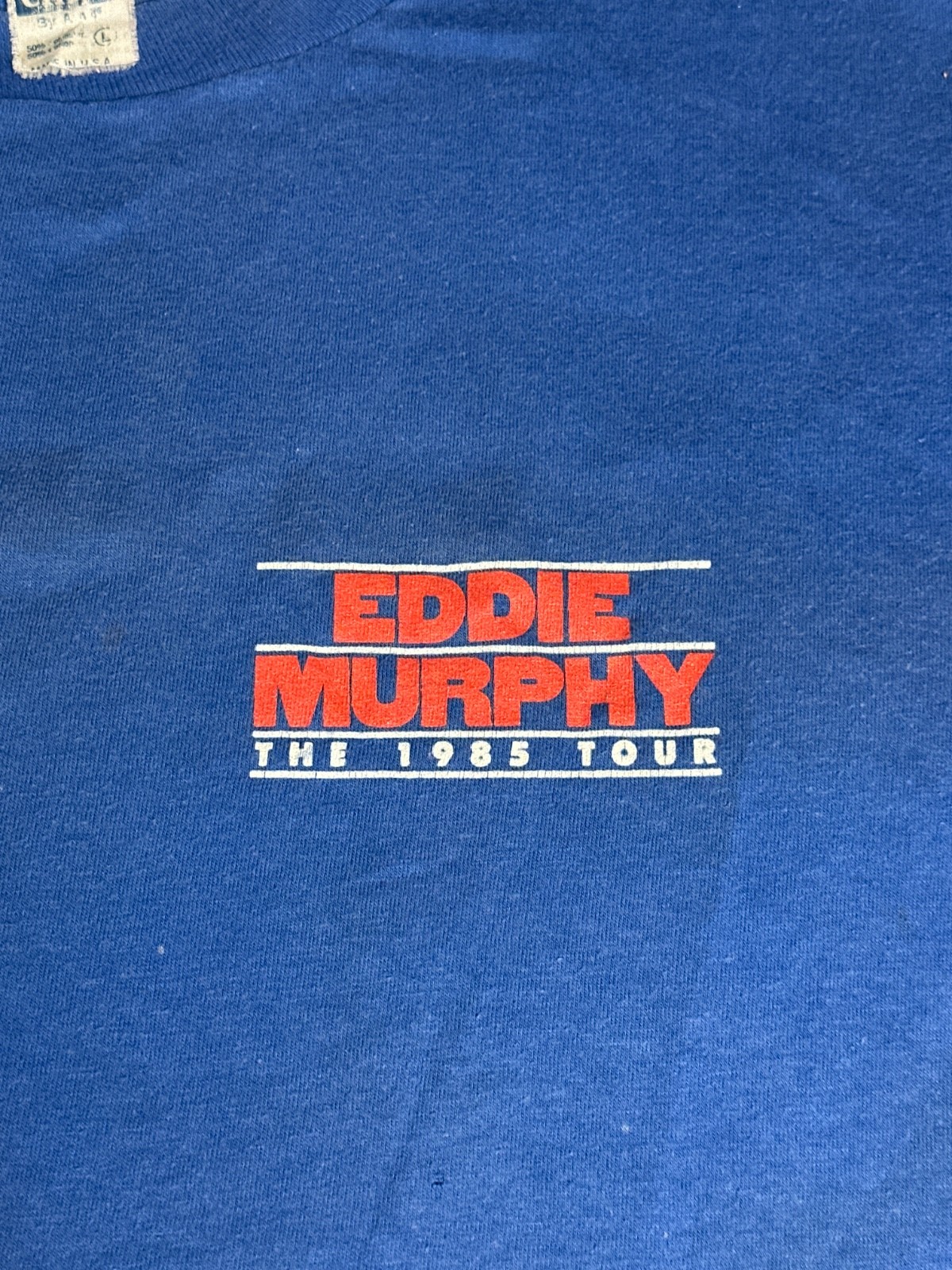 Vintage EDDIE MURPHY The 1985 Tour Ched By Anvil Large Single Stitch