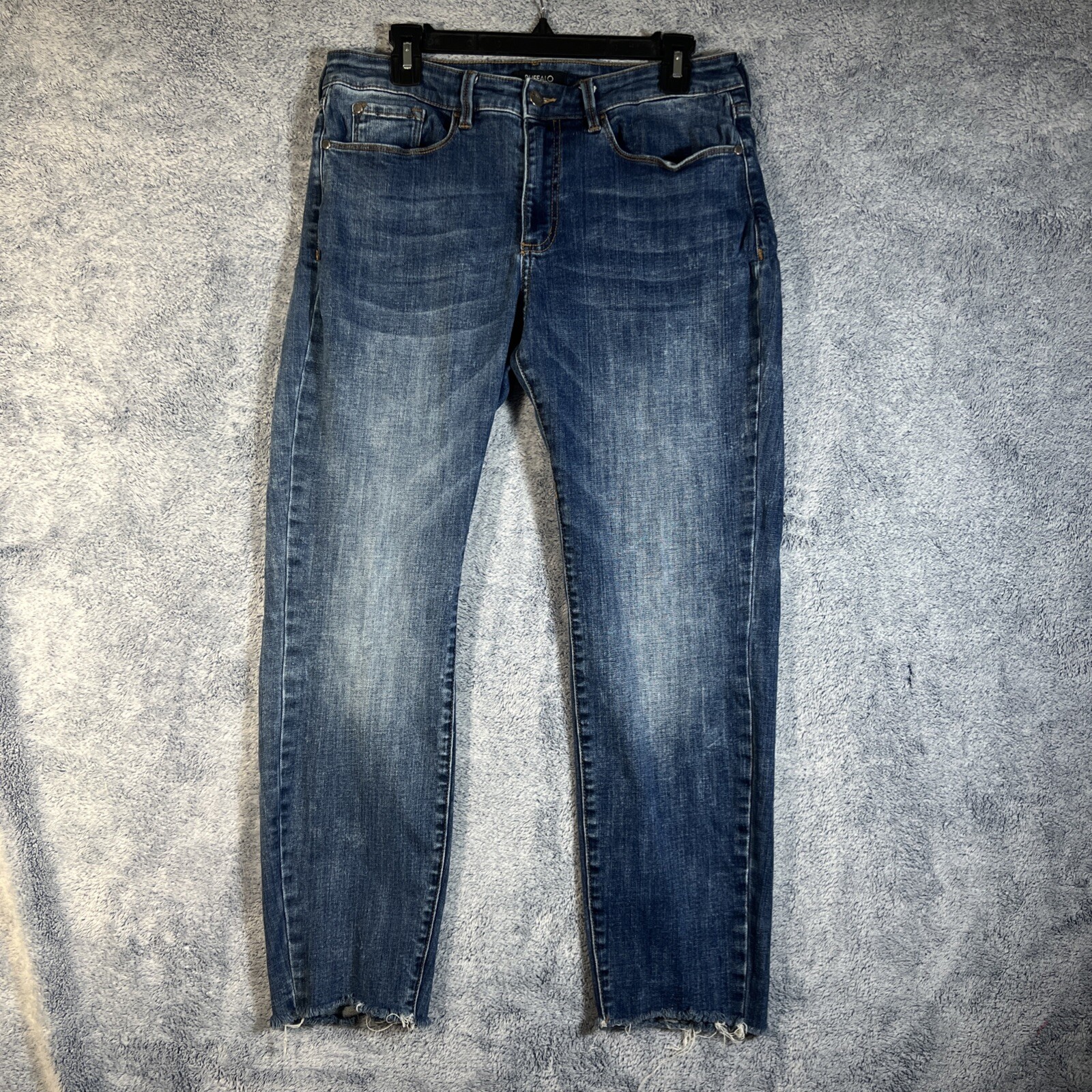 Buffalo David Bitton Hope Women’s Mid Rise Skinny Stretch Raw Hem Jeans Size 32