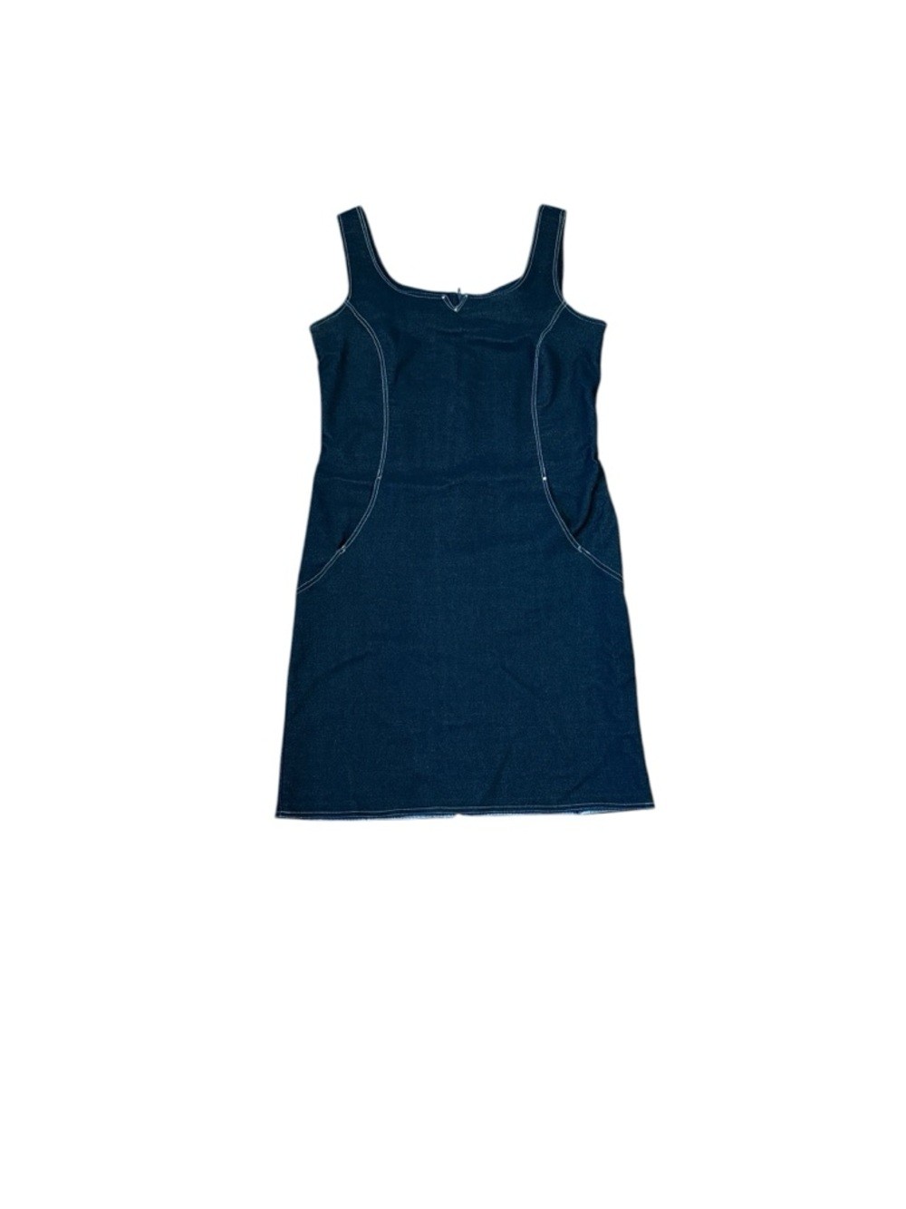 Bali Dark Blue Stretch Denim Sleeveless Shift Dress – Size L
