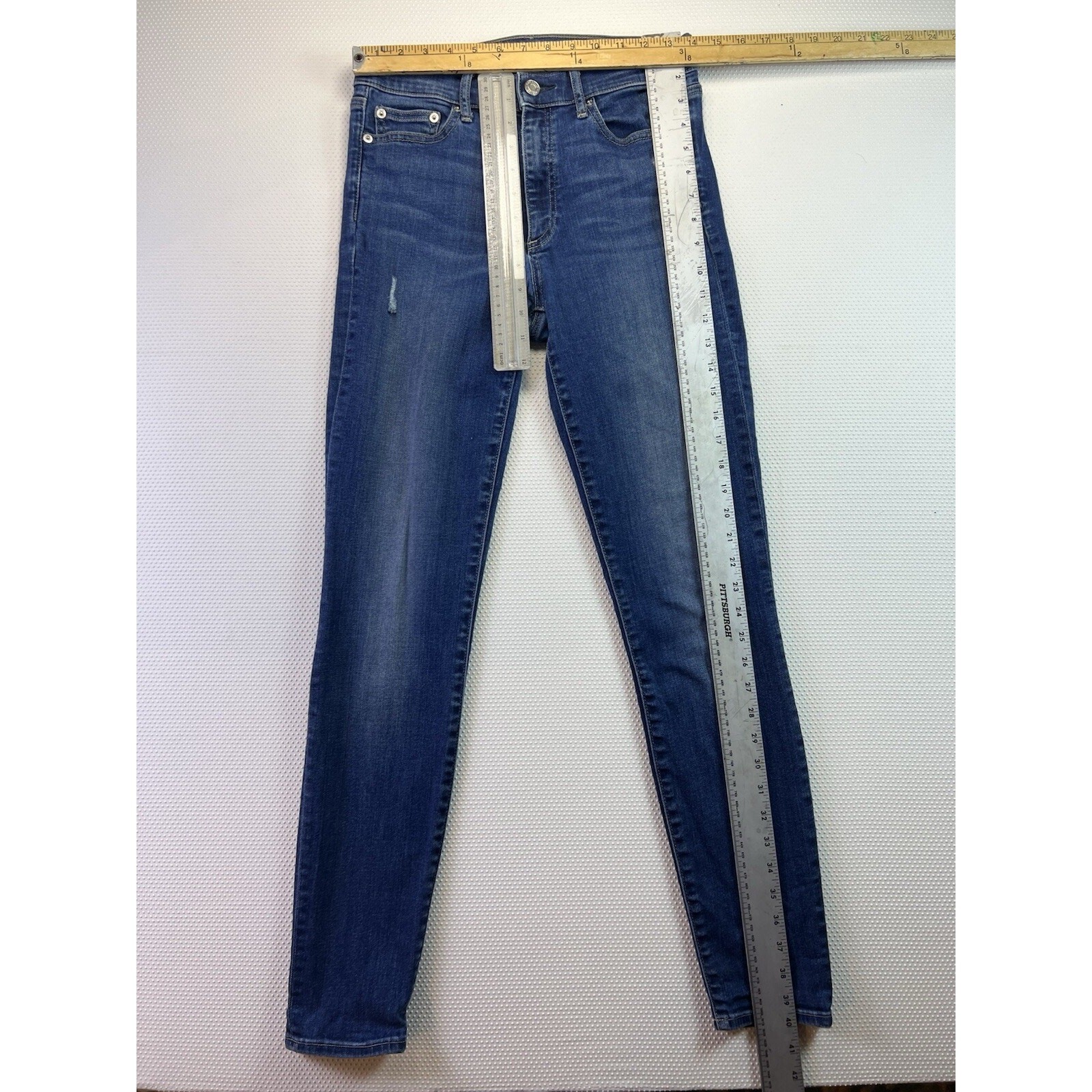 Gap 1969 Resolution True Skinny High Rise Denim Jeans Womens 28 Regular